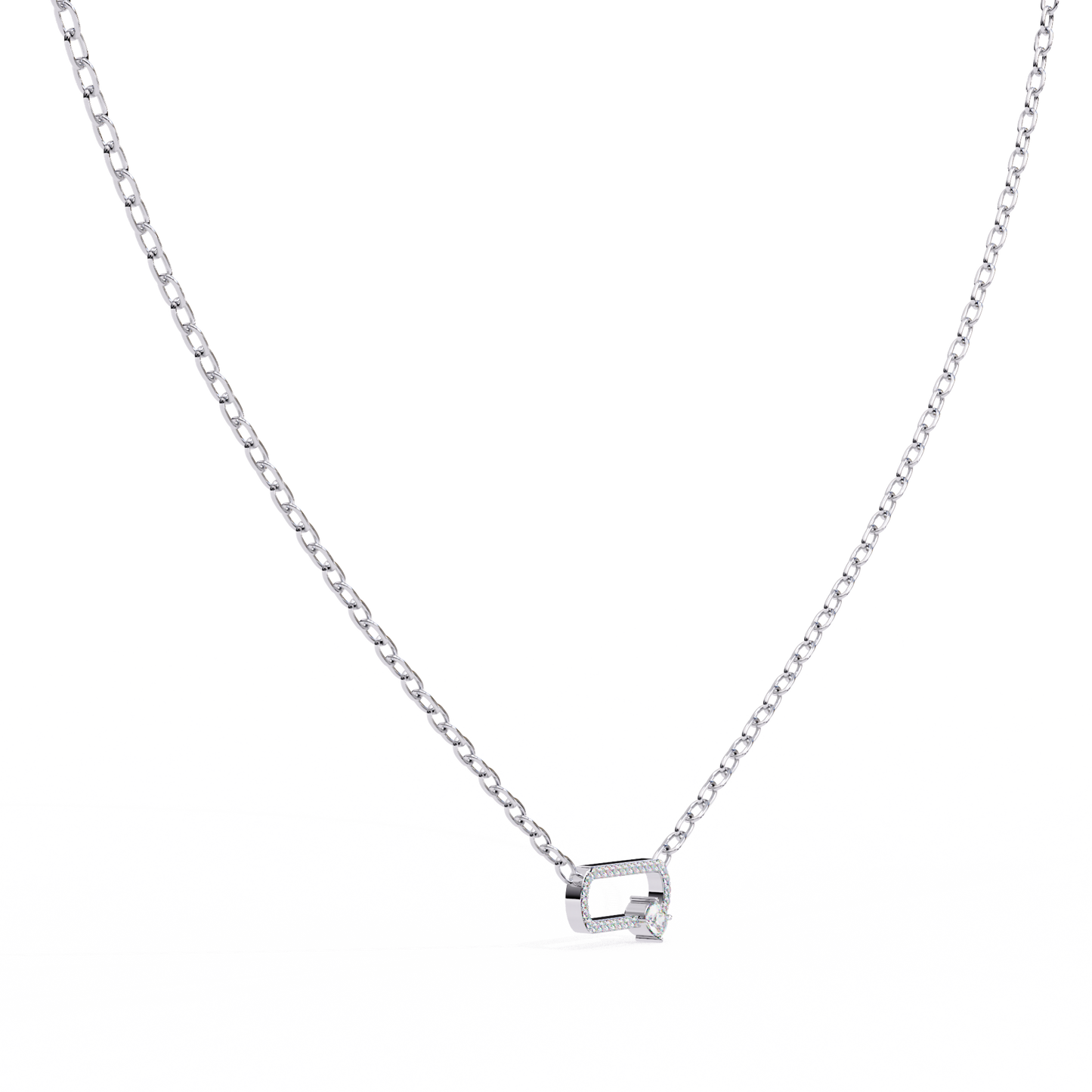 Bound Cushion Diamond Pendant