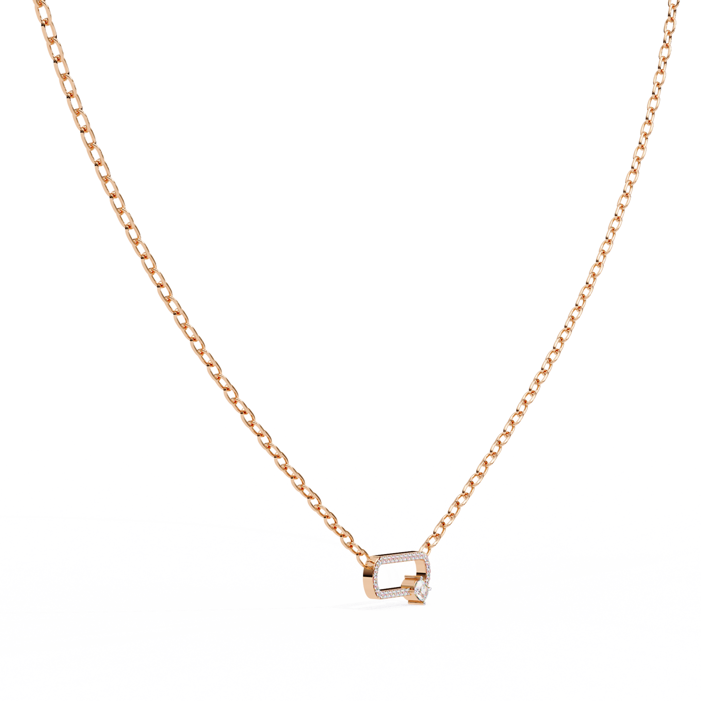Bound Cushion Diamond Pendant