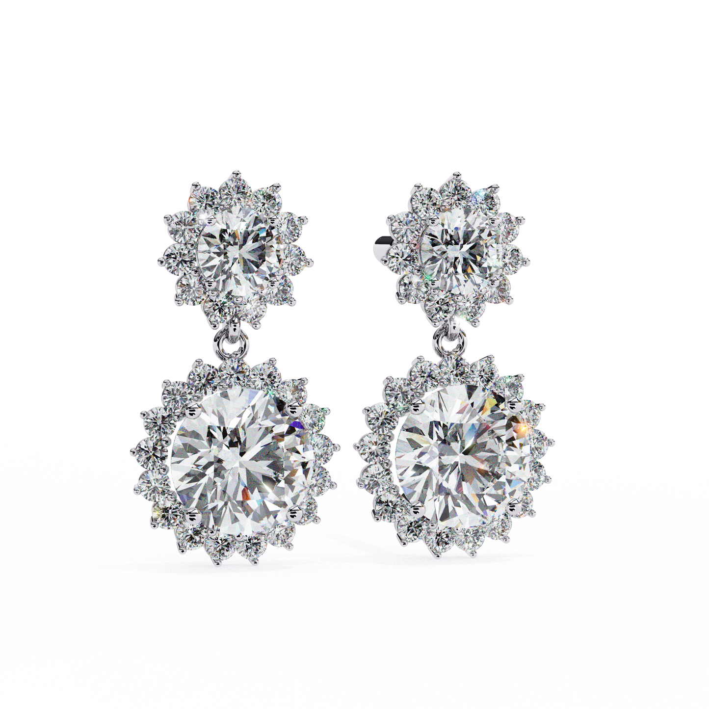 Valentina Round Diamond Earrings