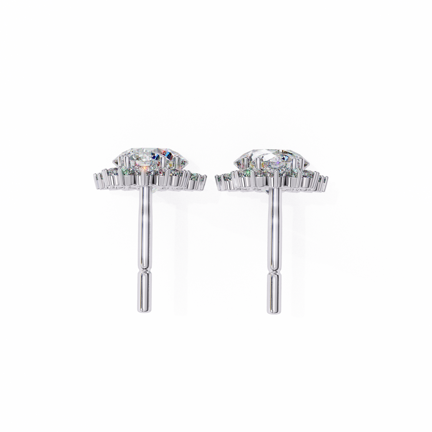 Valentina Round Diamond Earrings