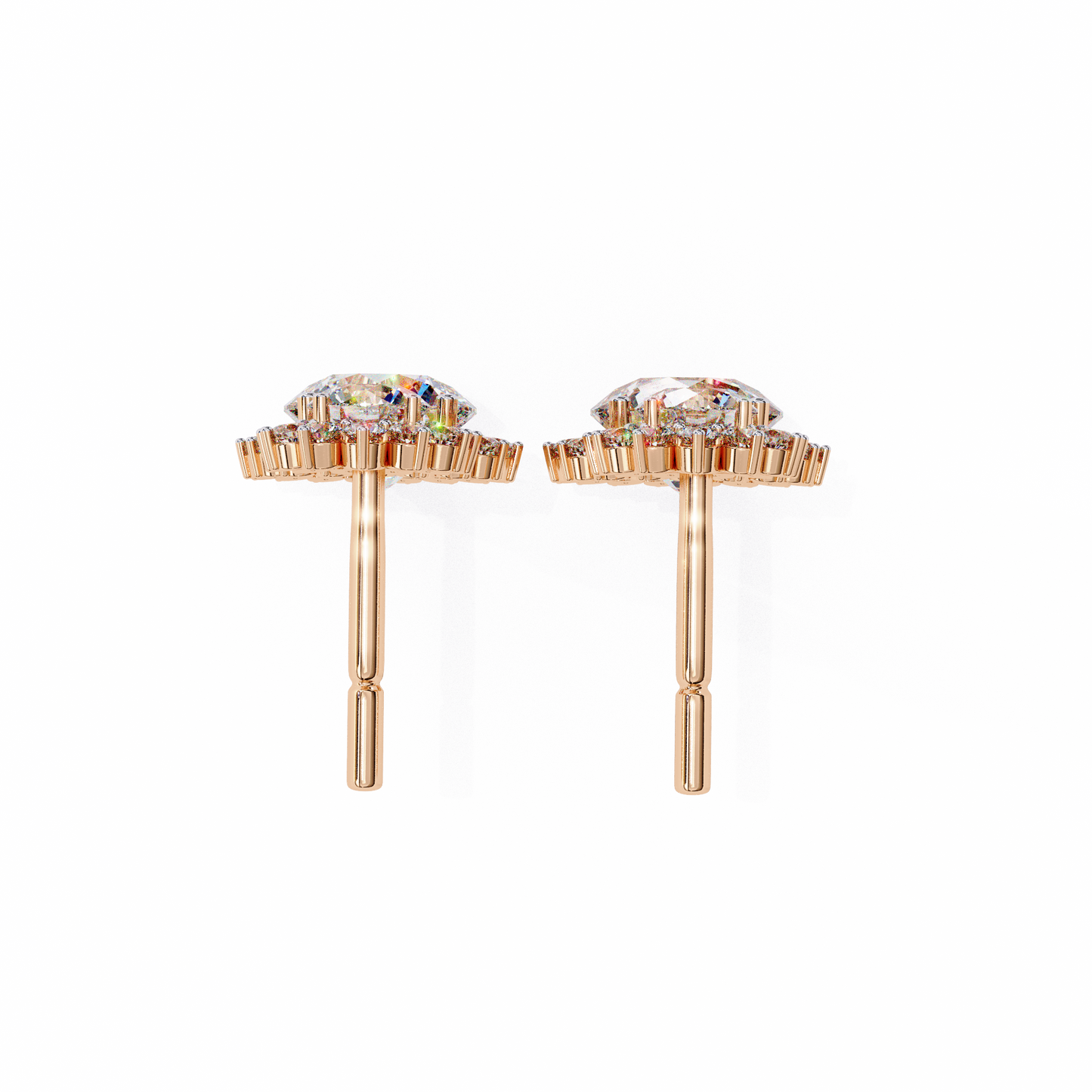 Valentina Round Diamond Earrings