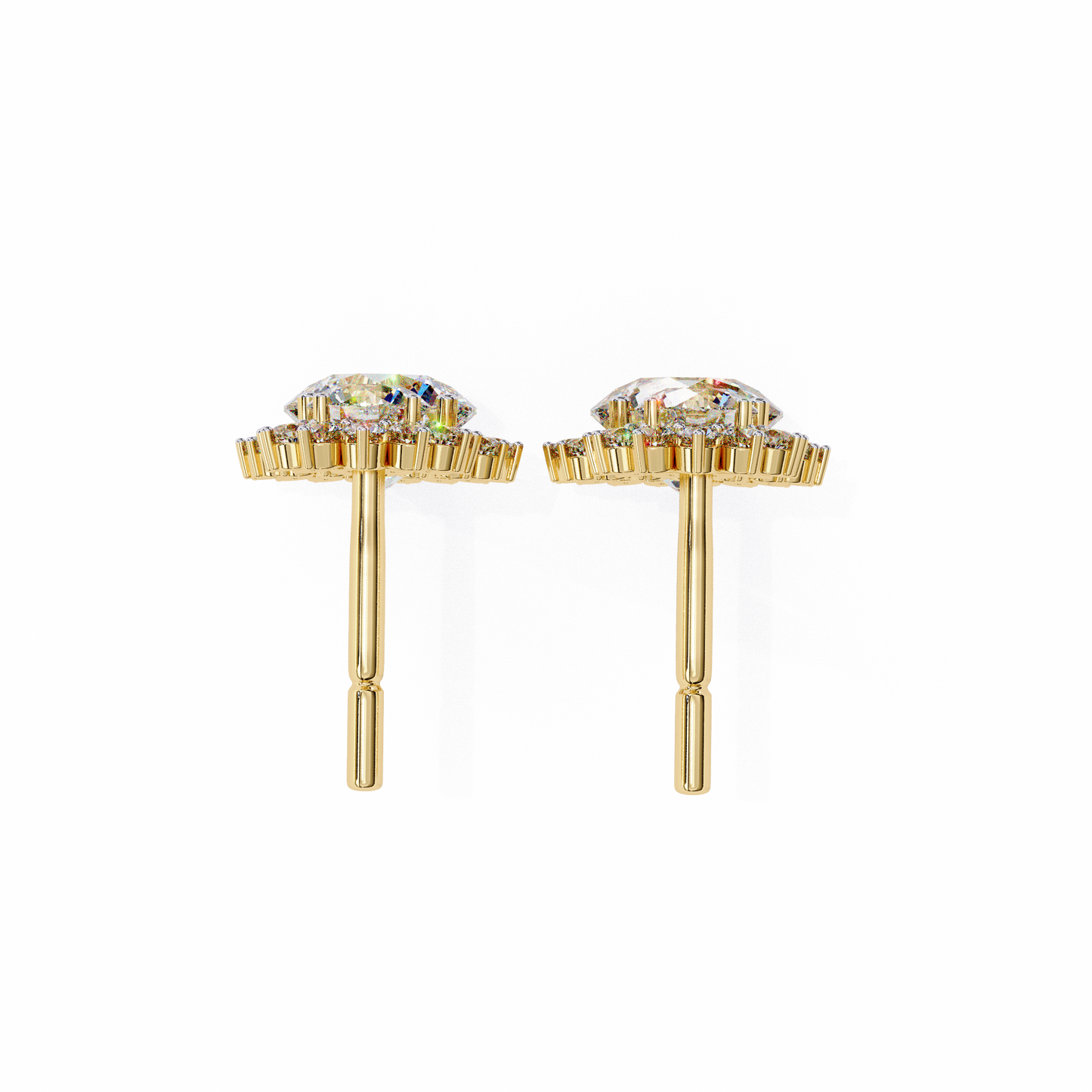 Valentina Round Diamond Earrings