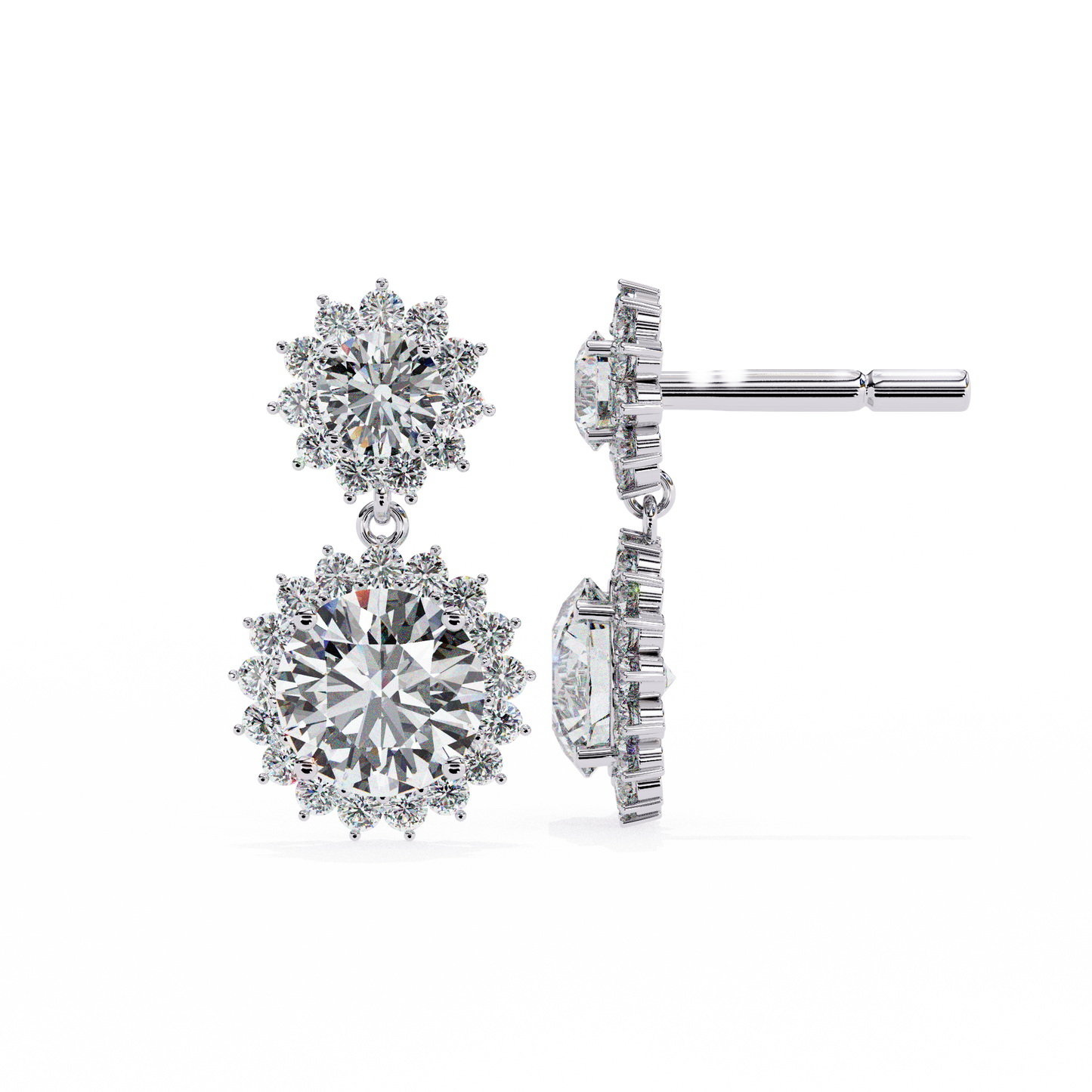 Valentina Round Diamond Earrings