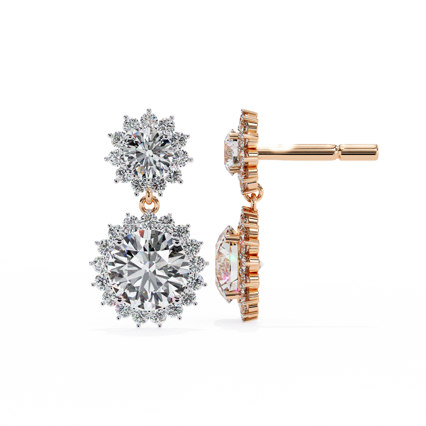 Valentina Round Diamond Earrings