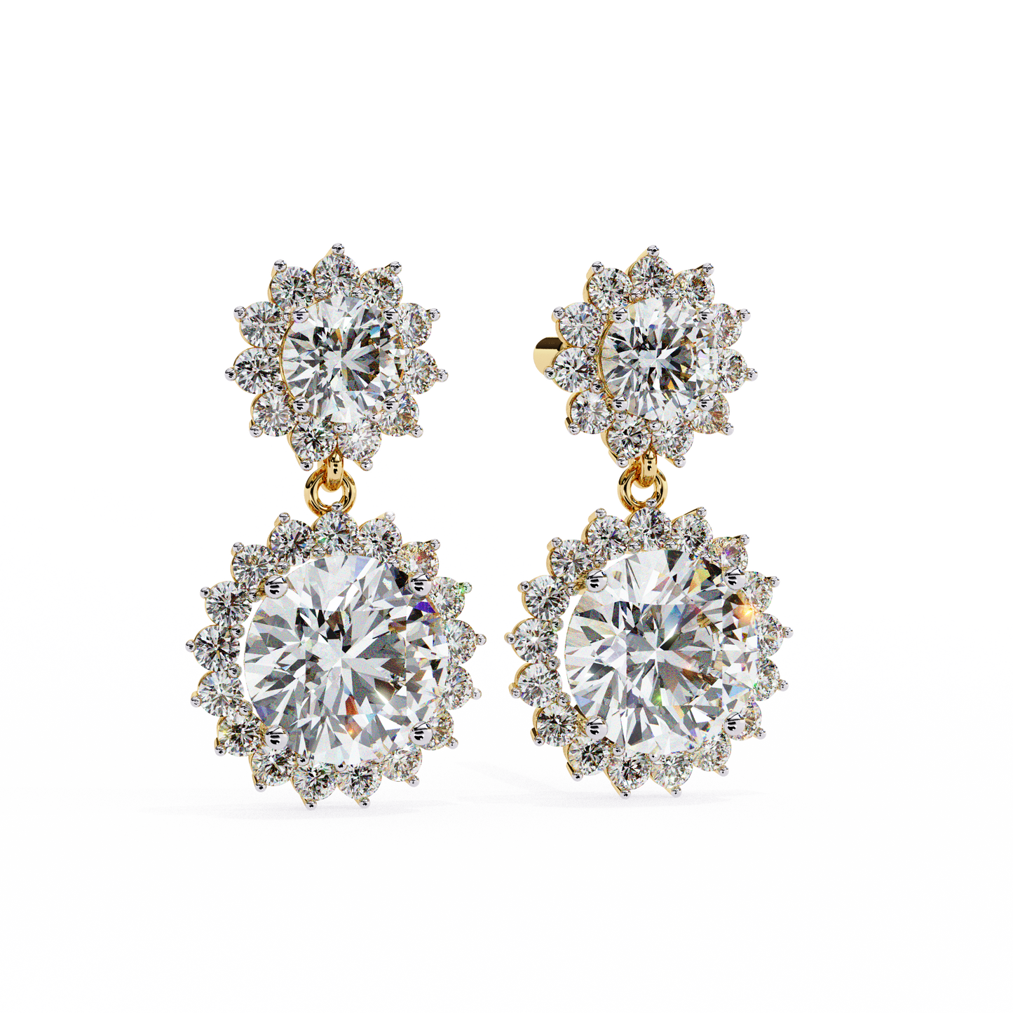 Valentina Round Diamond Earrings