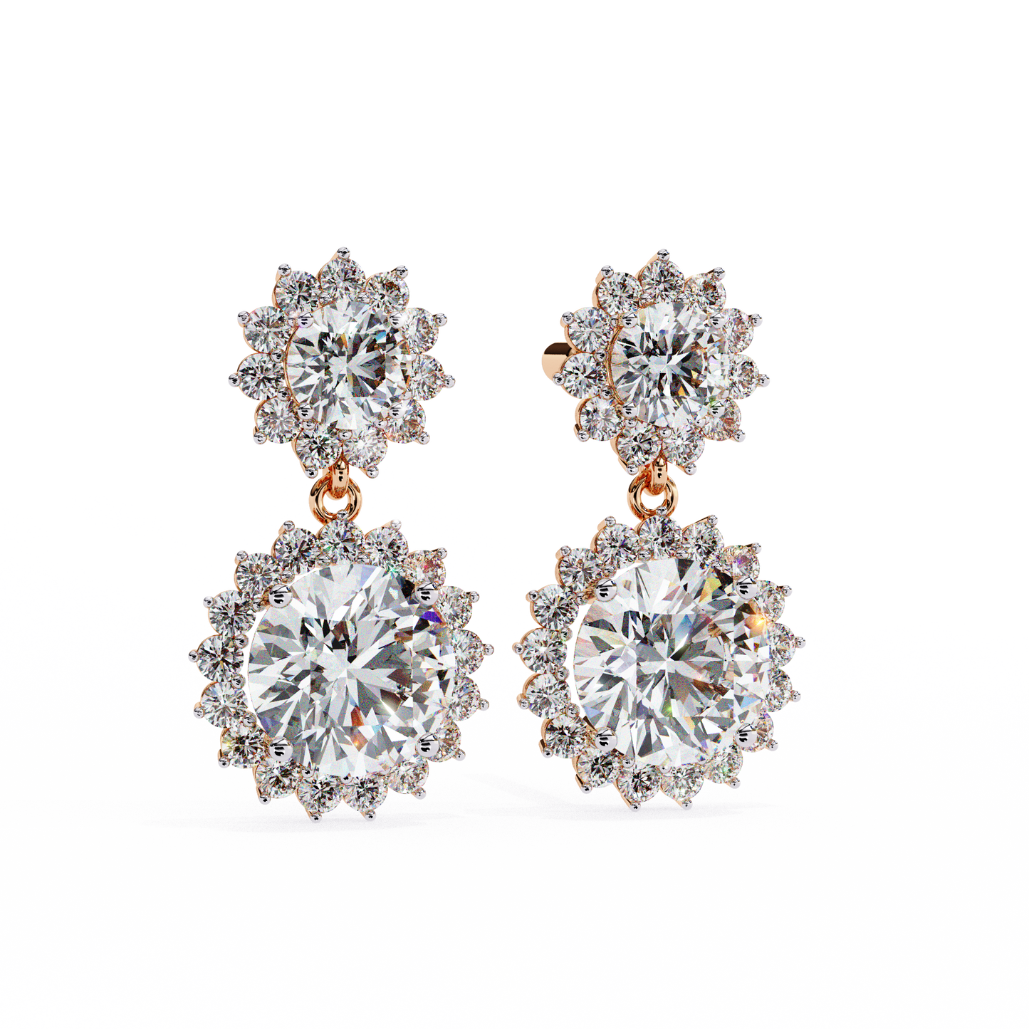 Valentina Round Diamond Earrings