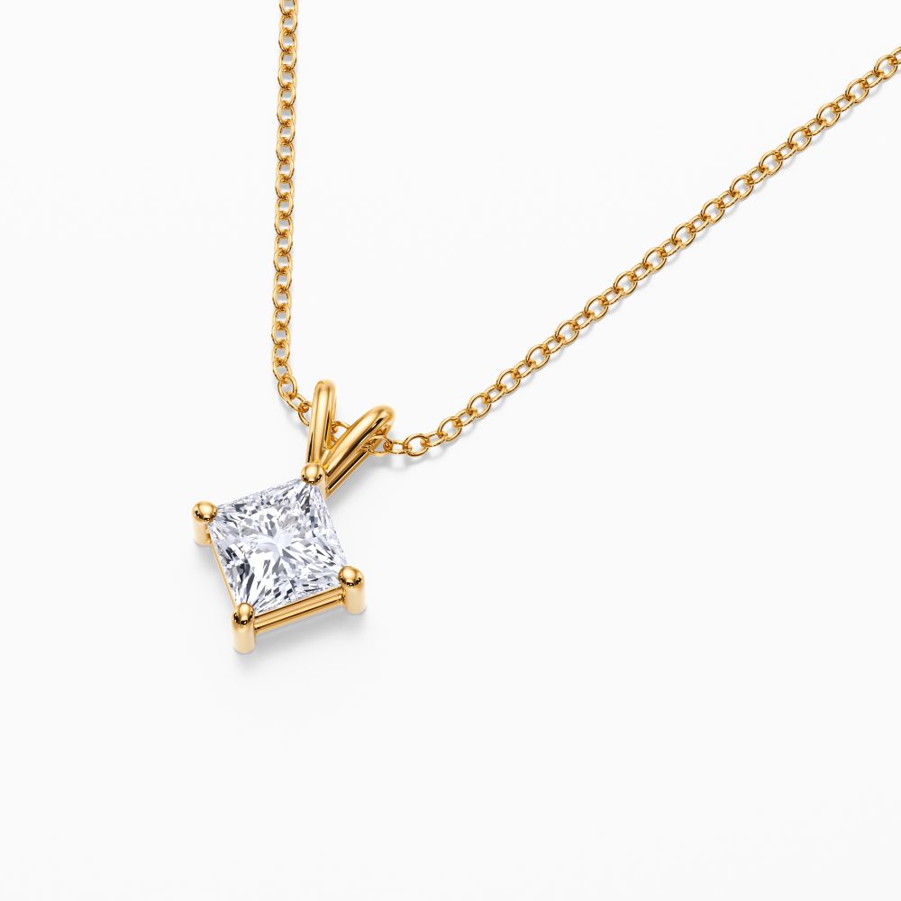 Princess Shape Lab Grown Diamond Pendant D VVS2