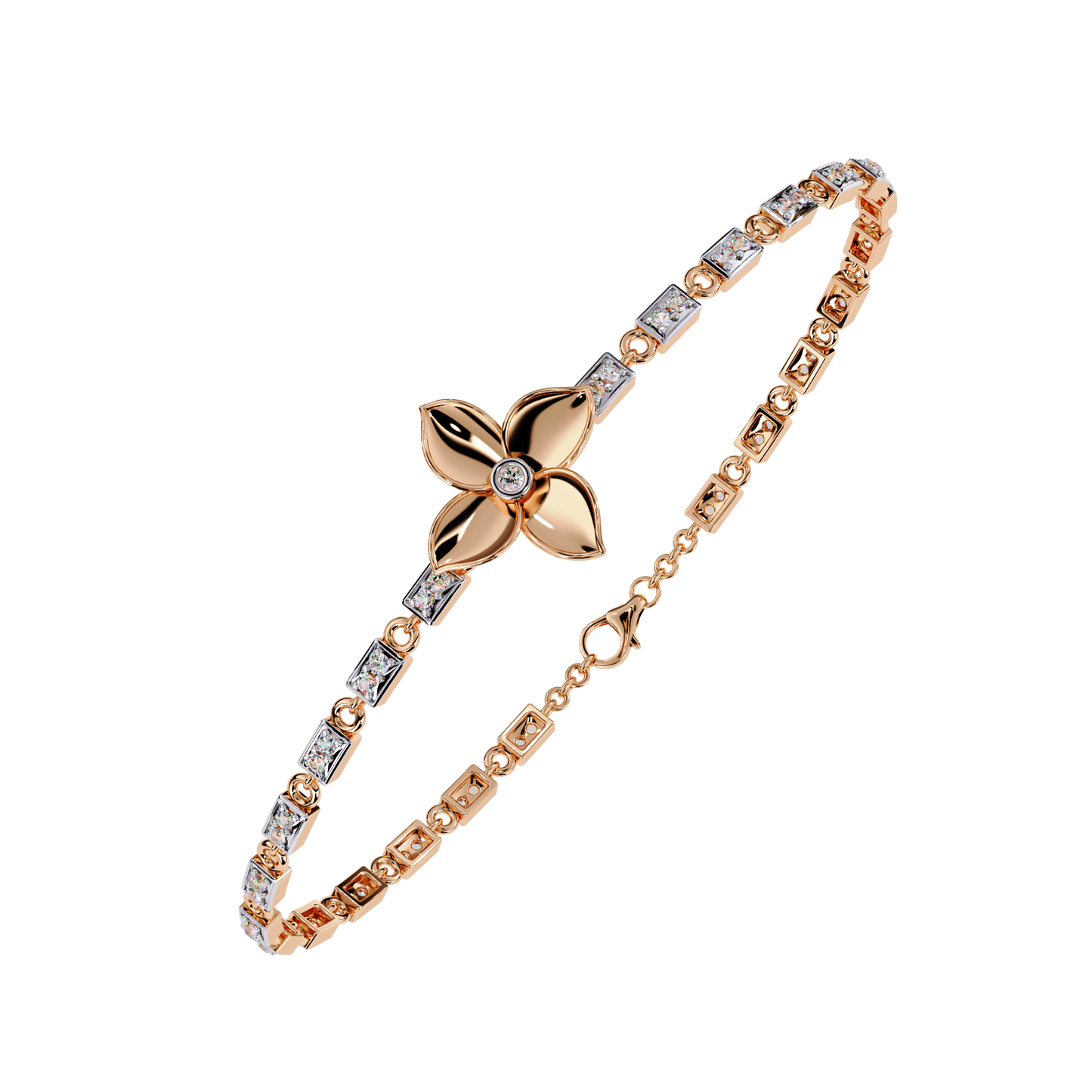 Twistique Round Diamond Bracelet