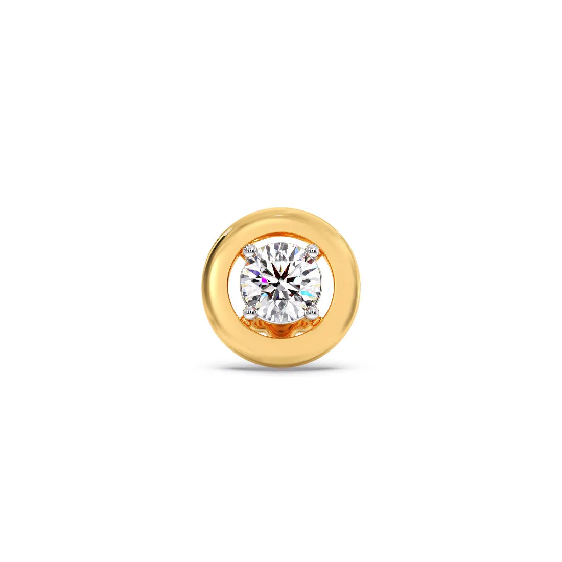 Charm Round Diamond Nose Pin