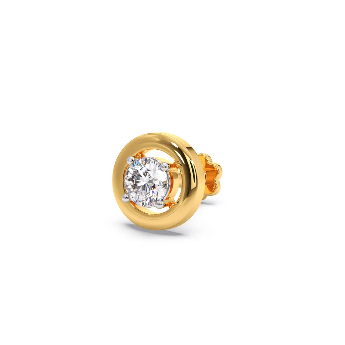 Charm Round Diamond Nose Pin