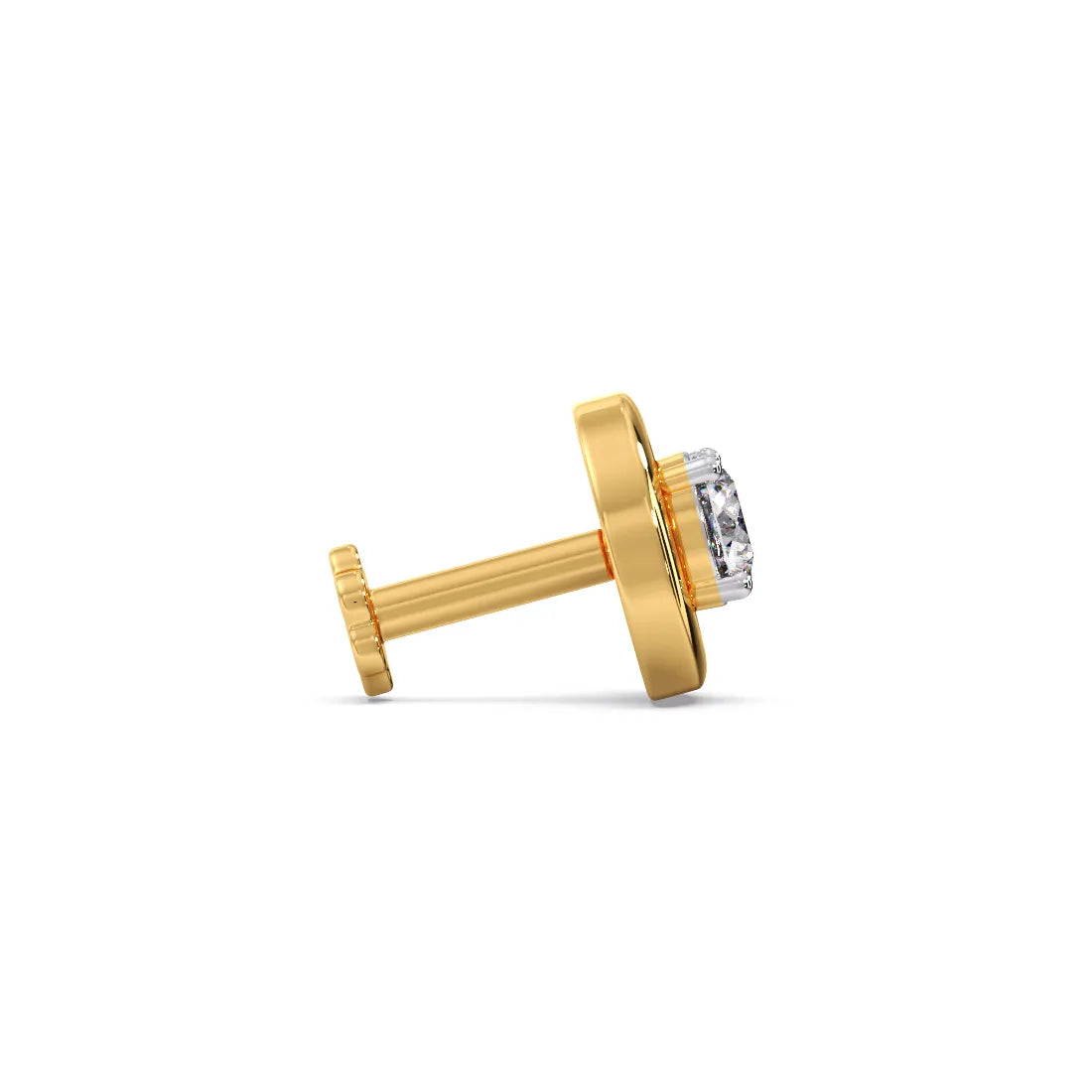 Charm Round Diamond Nose Pin
