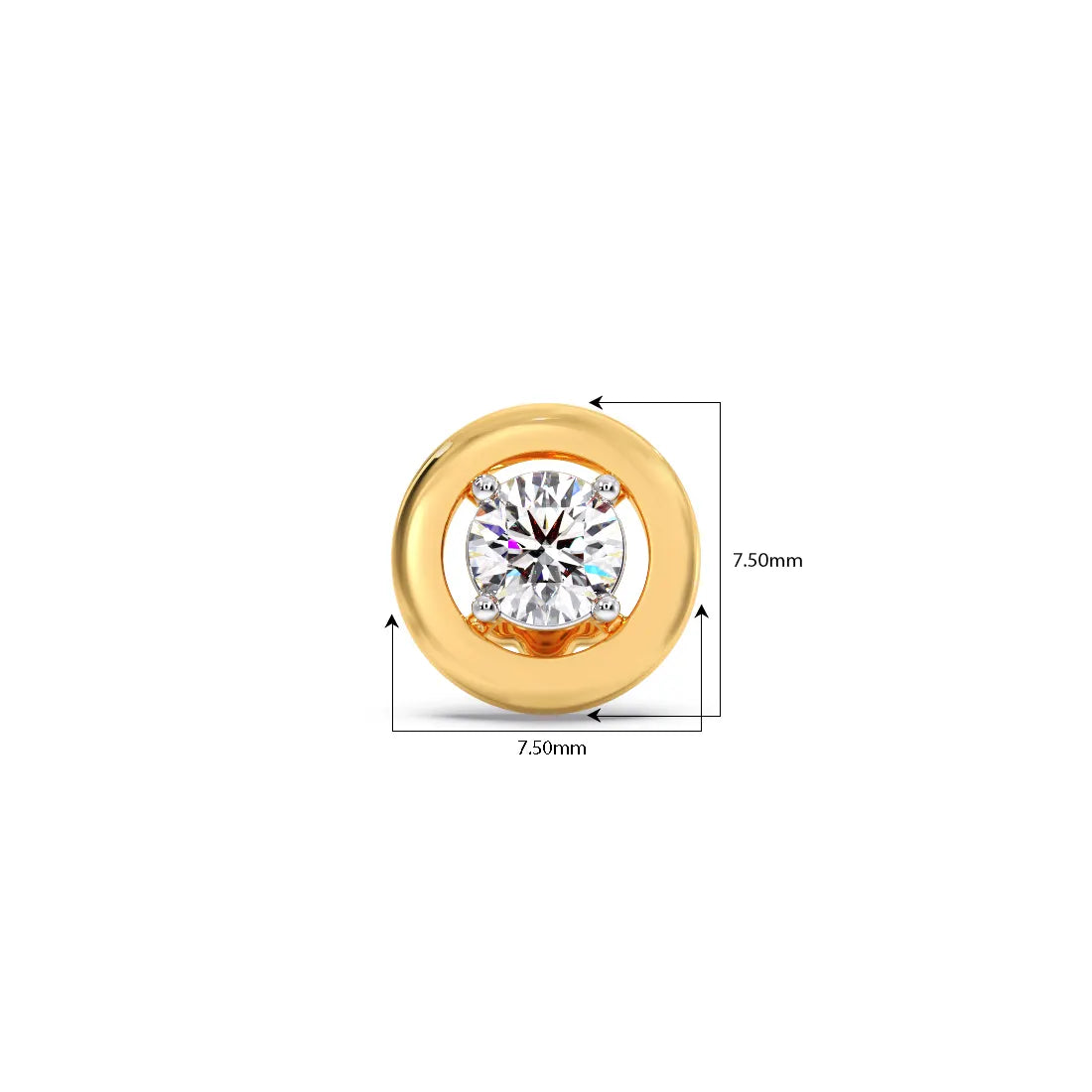 Charm Round Diamond Nose Pin