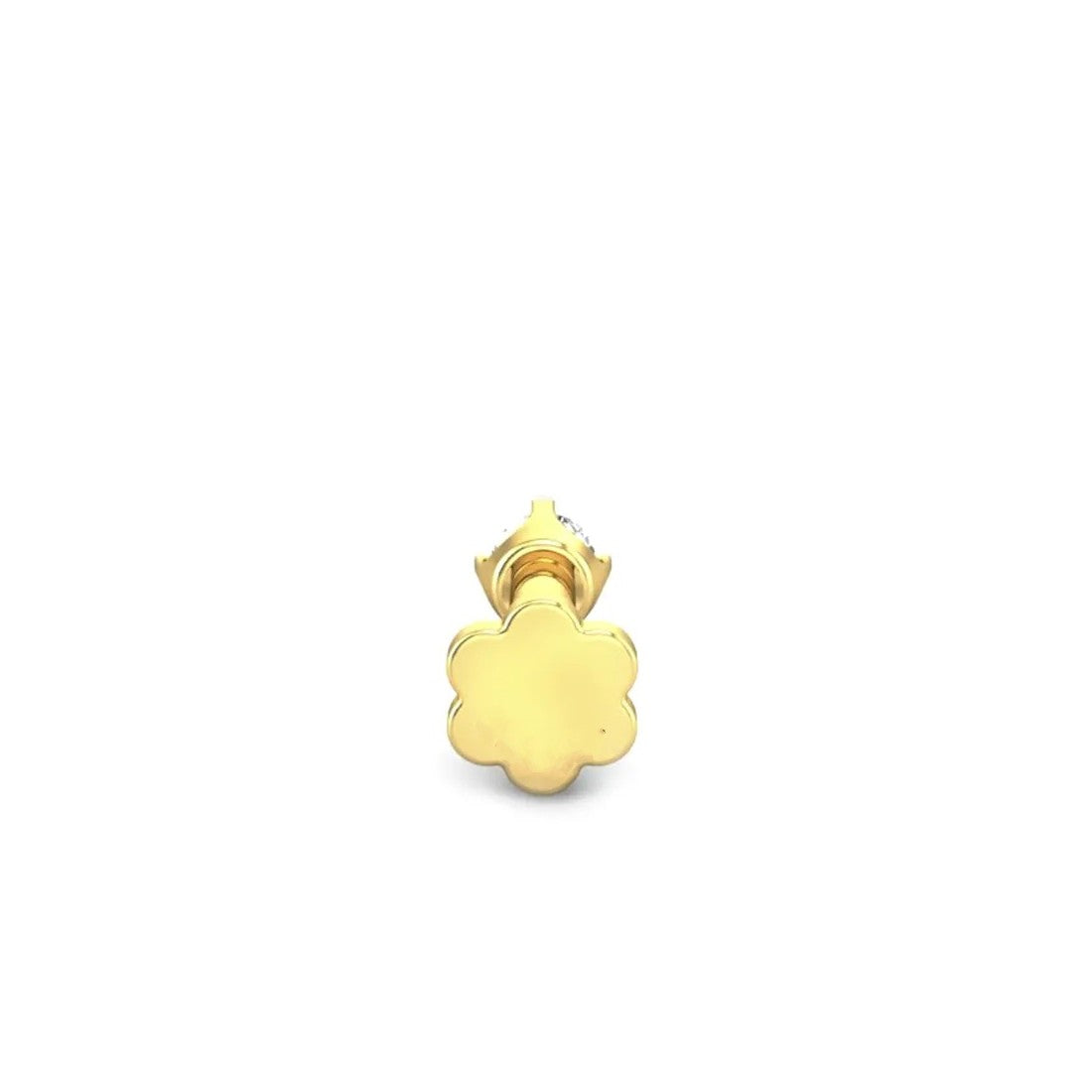 Adorn Round Diamond Nose Pin