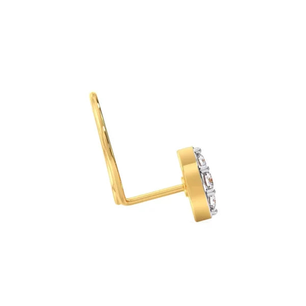 Allure Round Diamond Nose Pin
