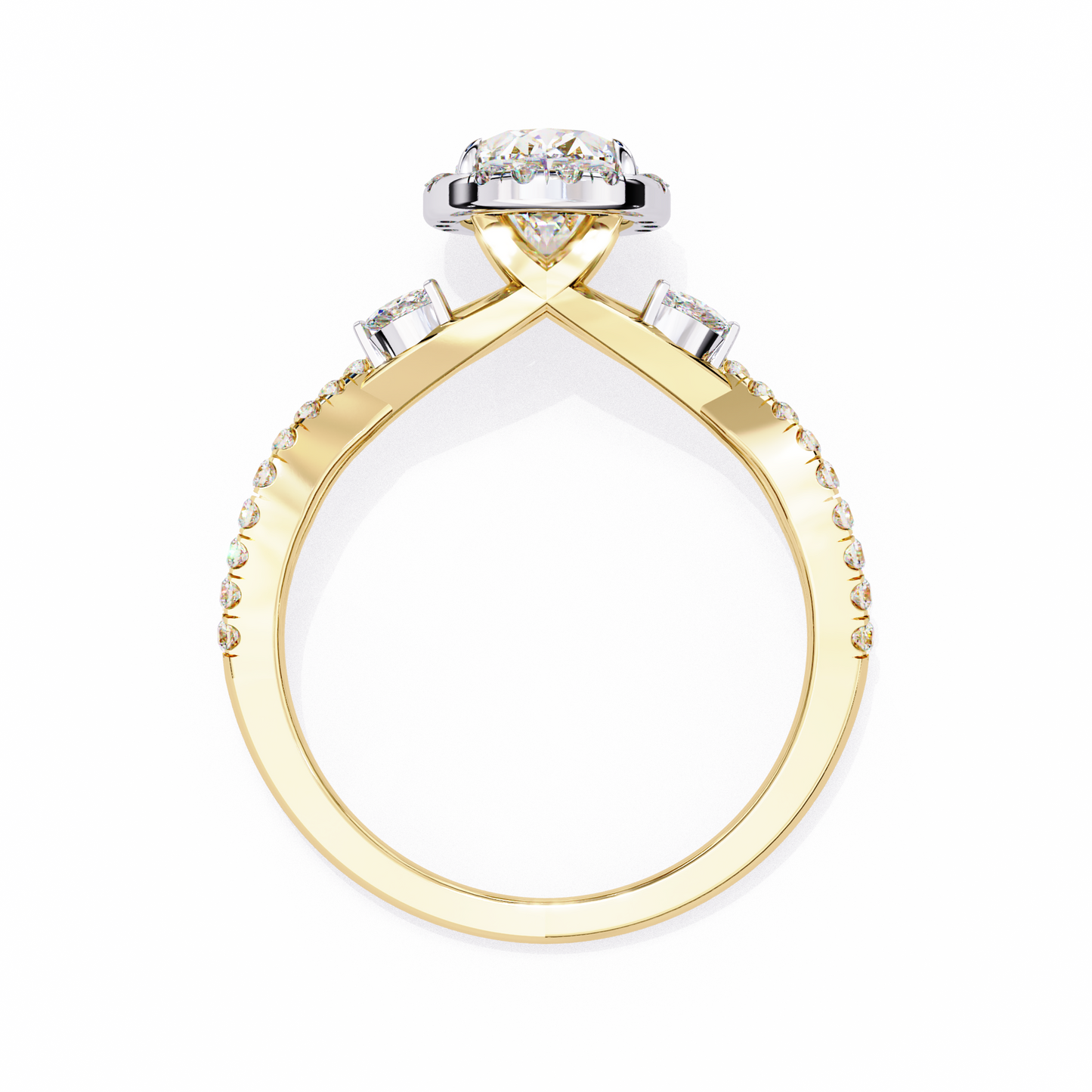 Vivid Oval Diamond Ring