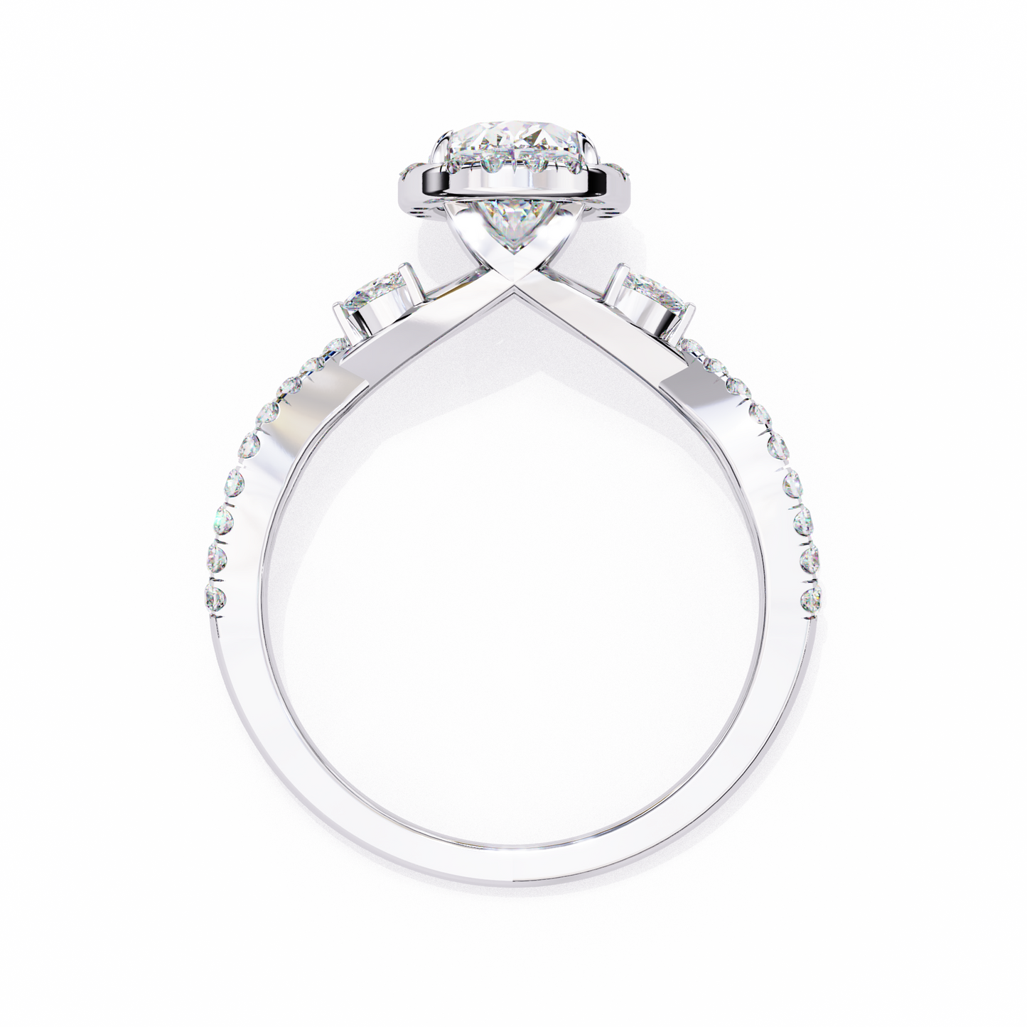 Vivid Oval Diamond Ring