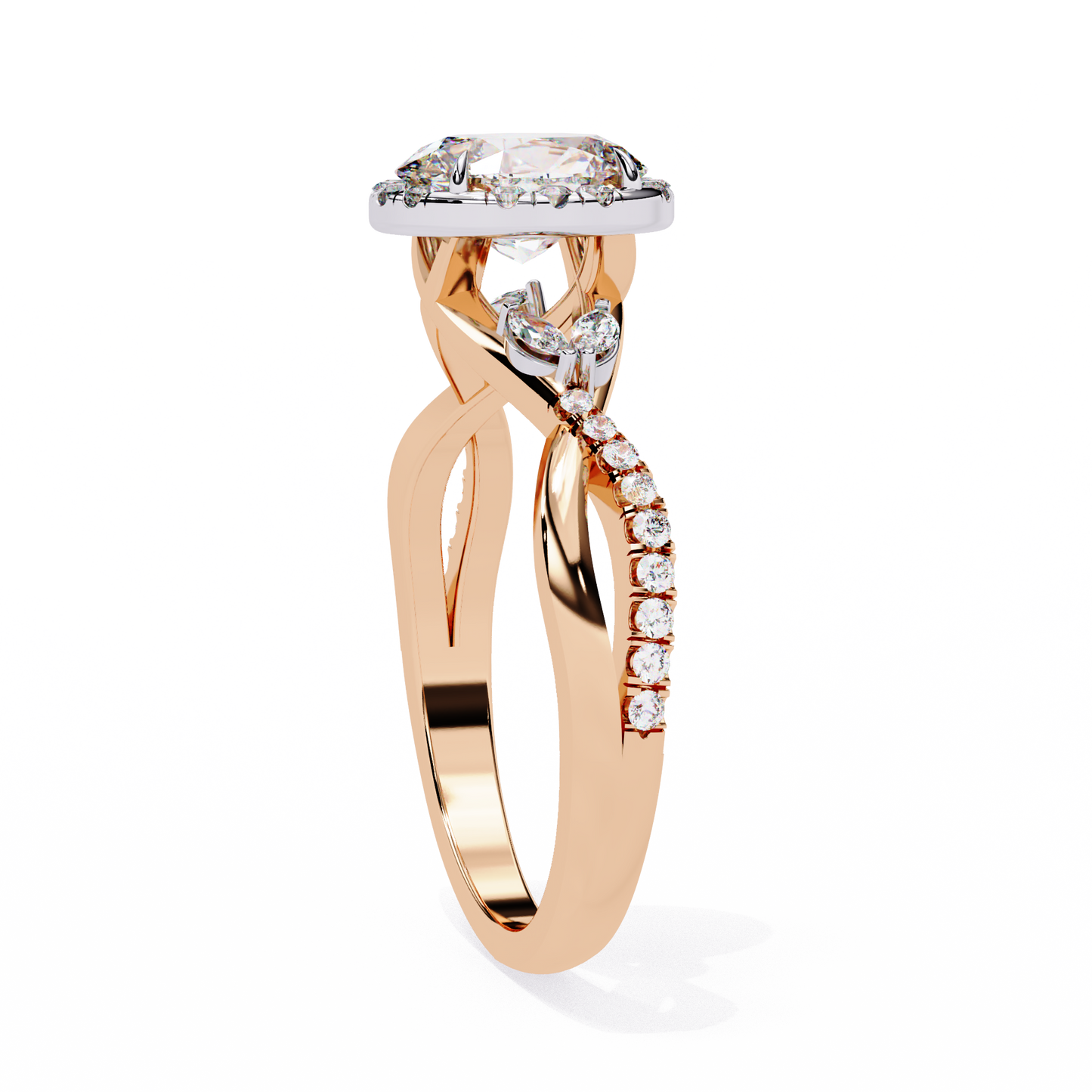 Vivid Oval Diamond Ring