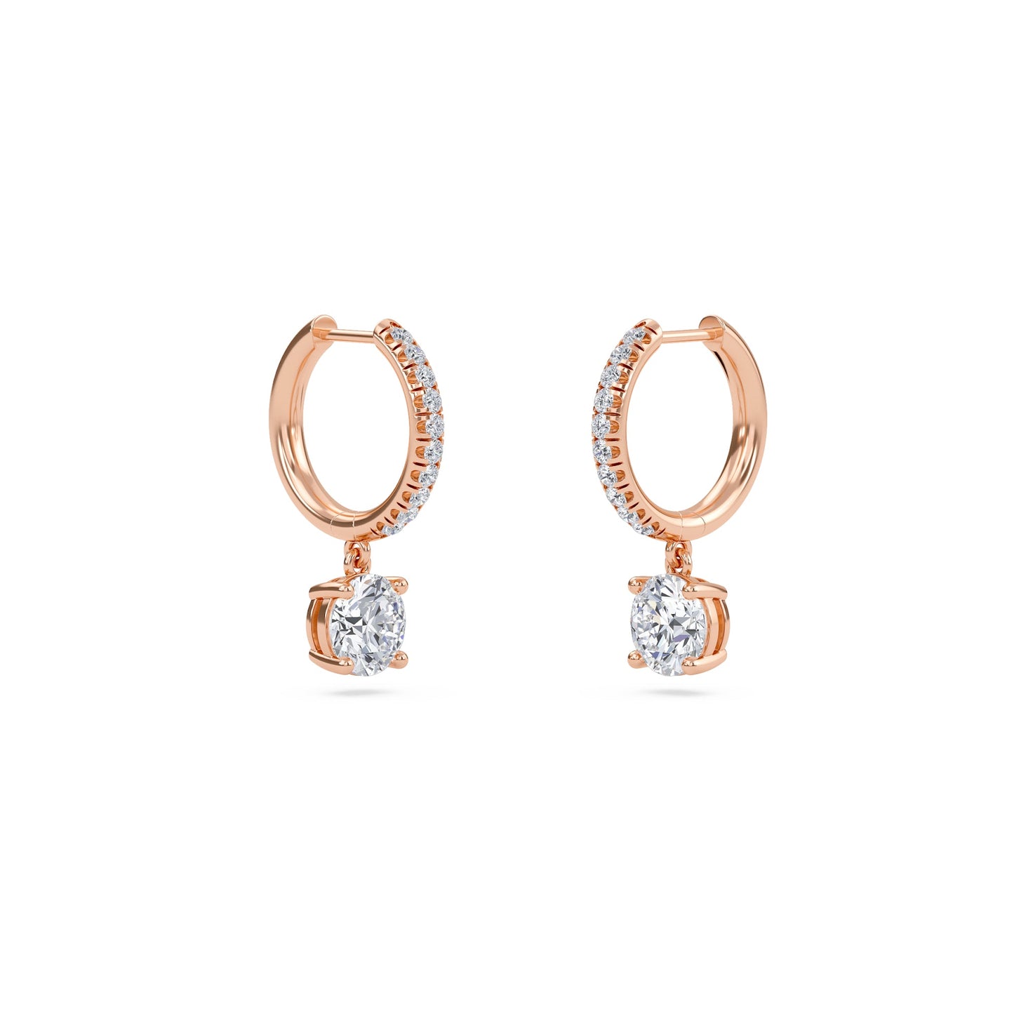 Charm 4 Carat (2+2) Round Diamond Earring