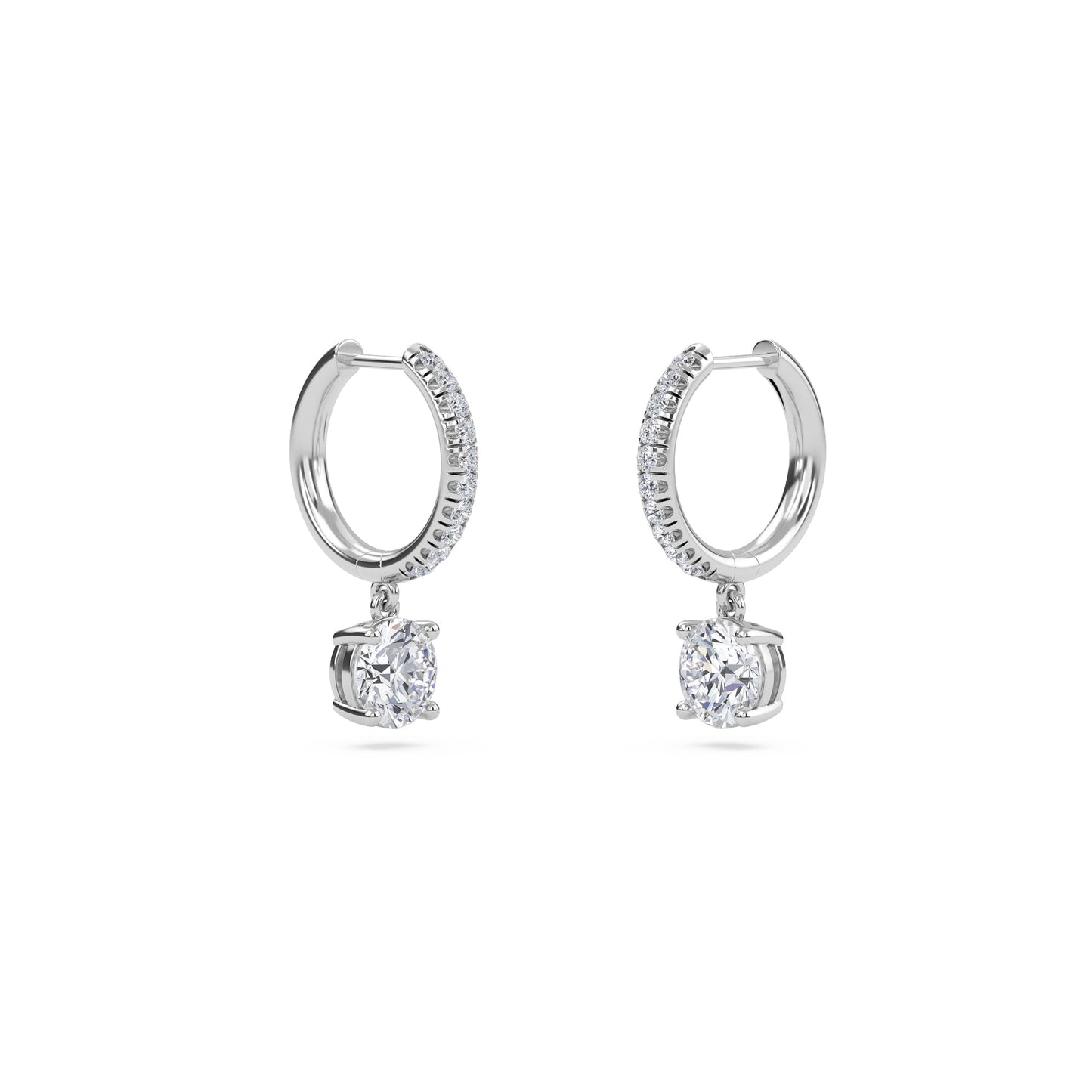 Charm 4 Carat (2+2) Round Diamond Earring
