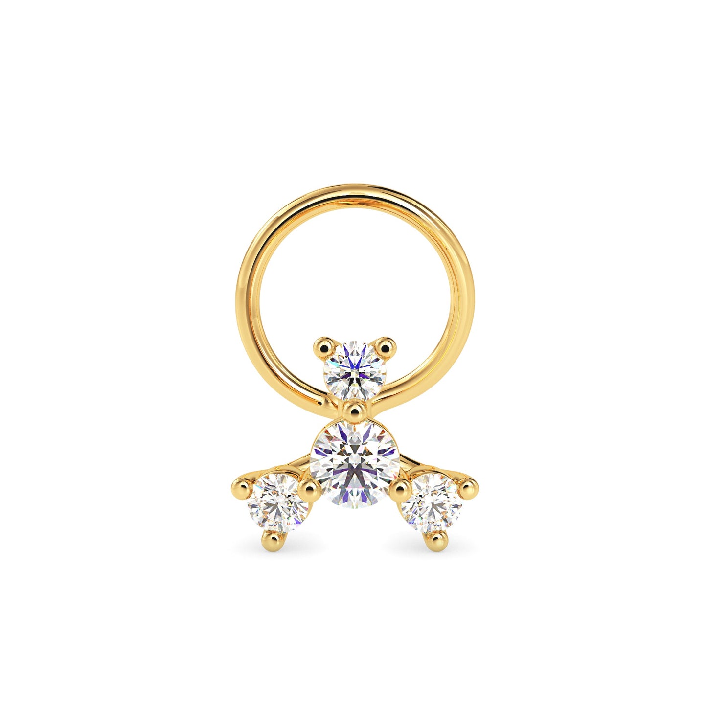 Nostelle Round Diamond Nose Pin