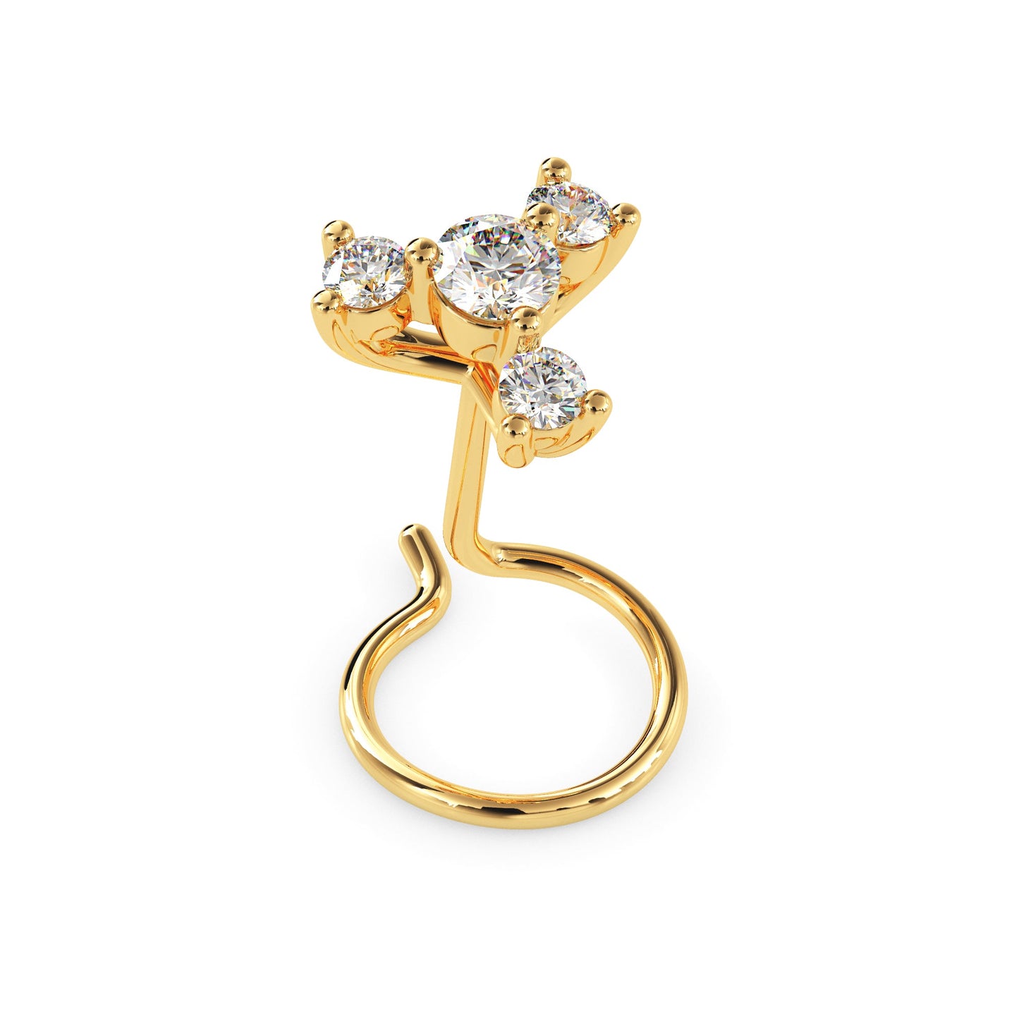 Nostelle Round Diamond Nose Pin