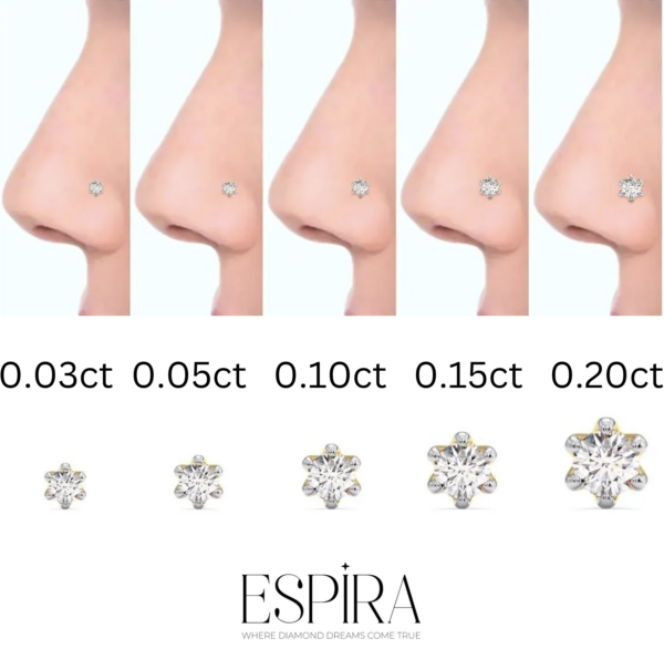 Allure Round Diamond Nose Pin