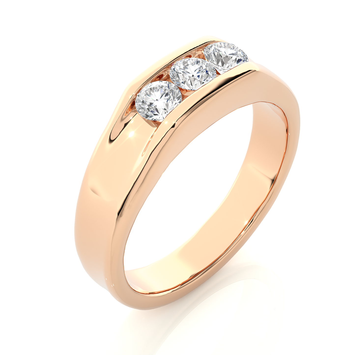 Roman Round Diamond Ring