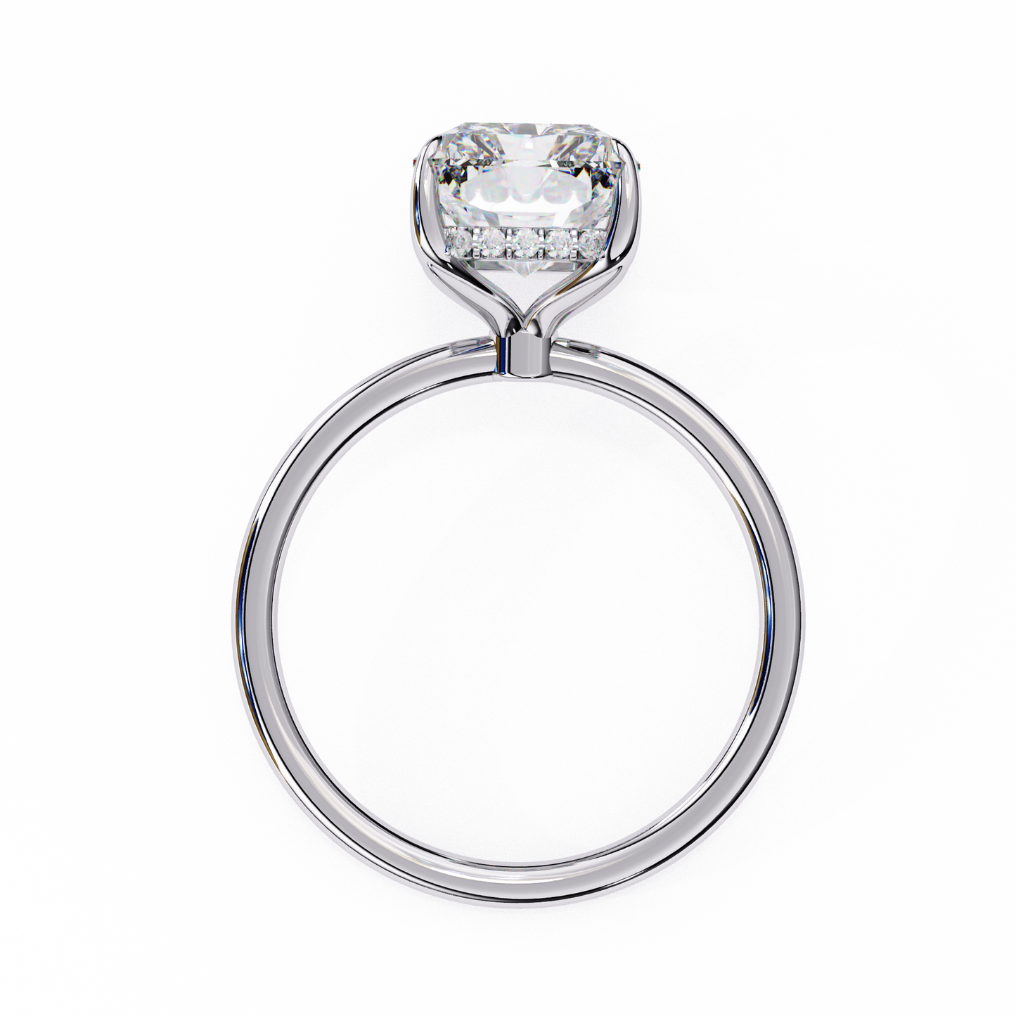 Moonlit Emerald Diamond Ring