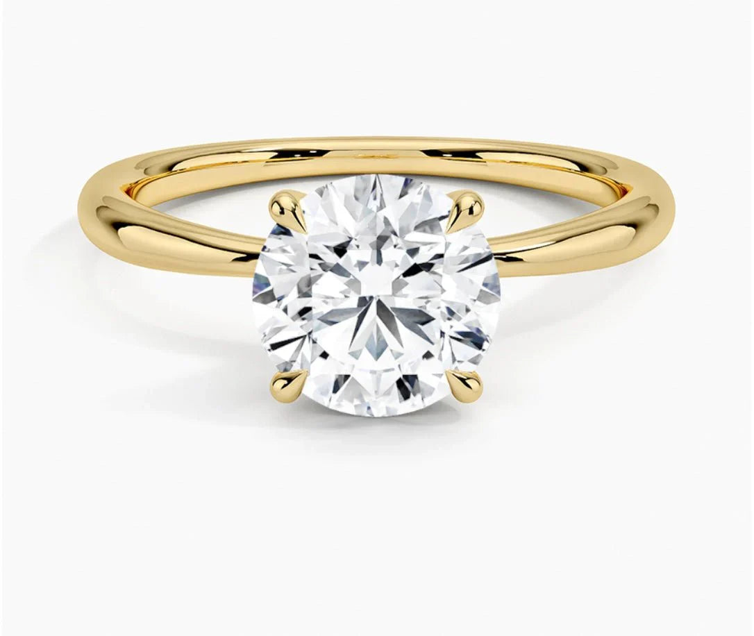 IGI Certified 2CT D VVS2 Lab Grown Diamond Round Cut Solitaire Ring