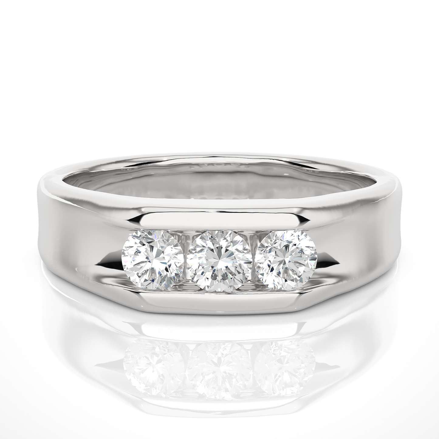 Roman Round Diamond Ring