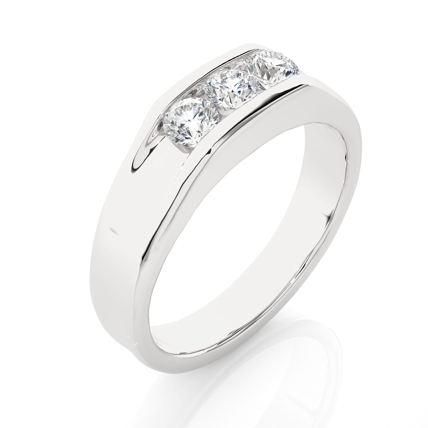 Roman Round Diamond Ring