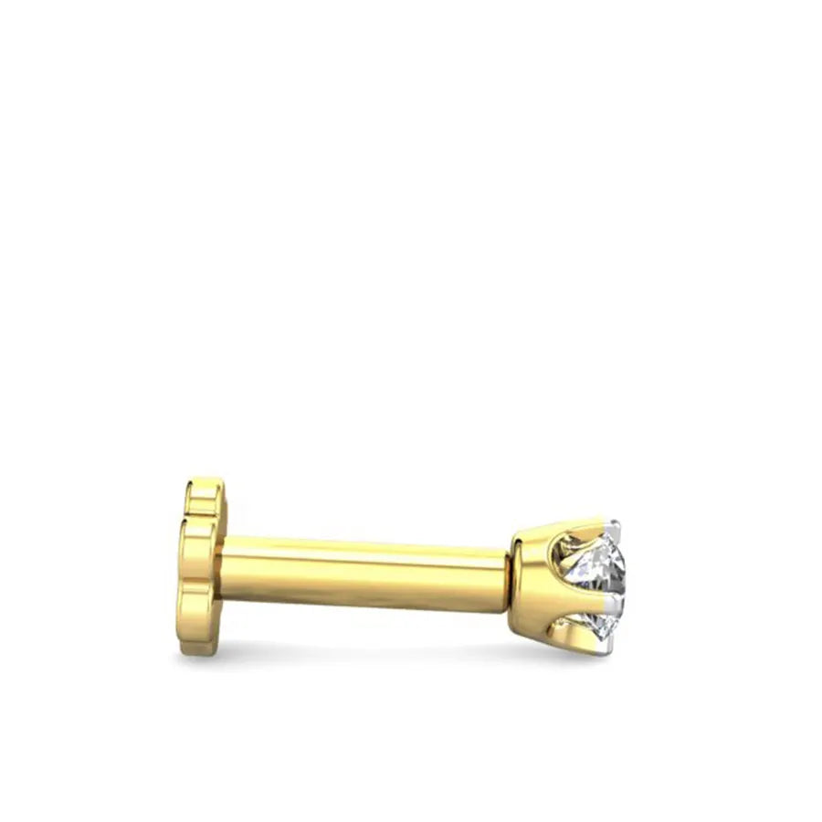 Adorn Round Diamond Nose Pin