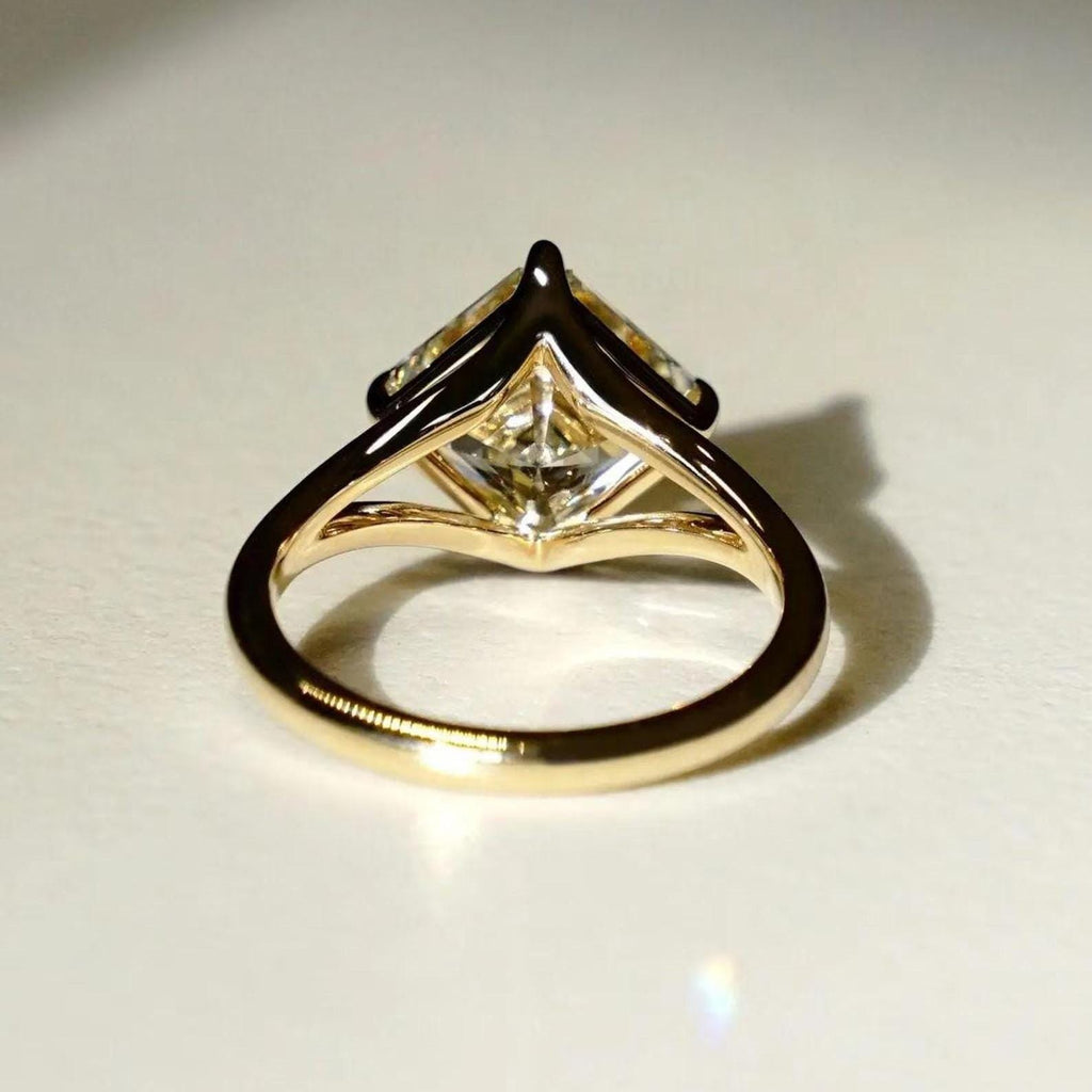 2 Carat Asscher Cut Lab Grown Diamond Ring | 14K Gold, IGI Certified