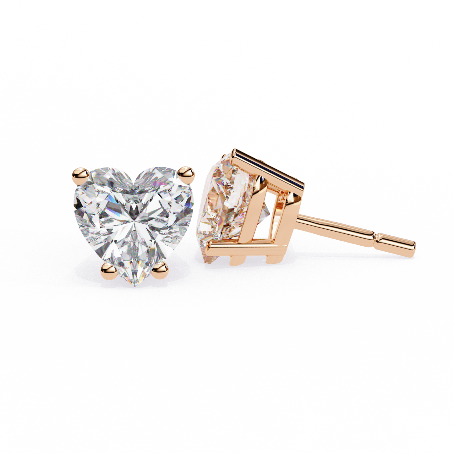 Elegance Heart Diamond Earrings