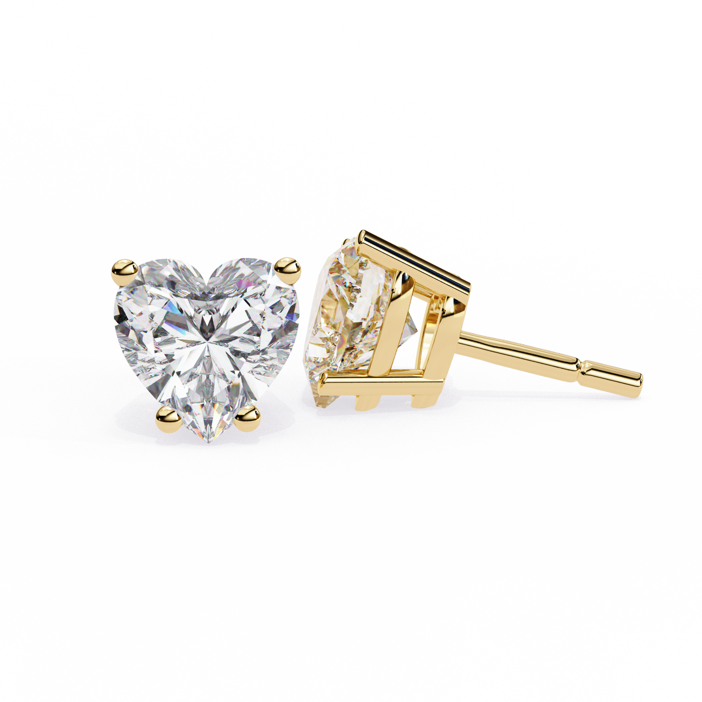 Elegance Heart Diamond Earrings