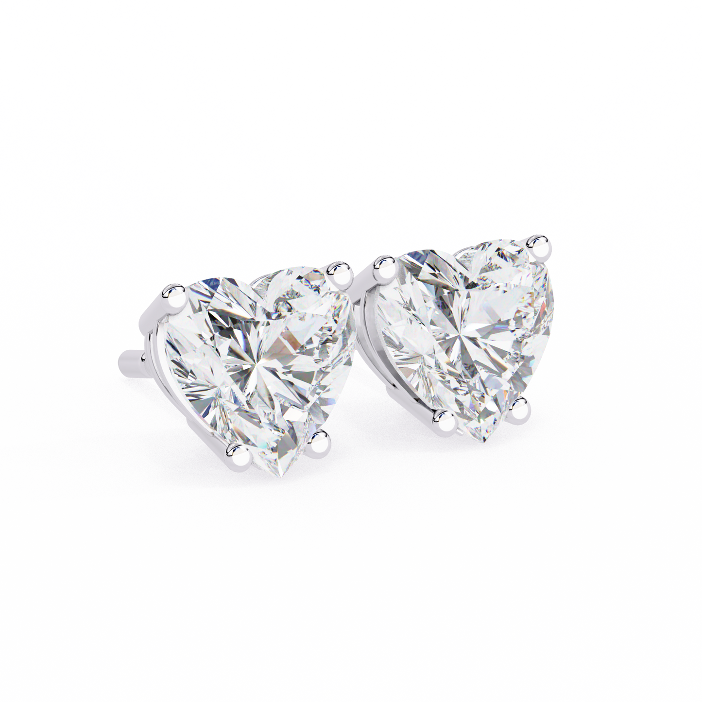 Elegance Heart Diamond Earrings
