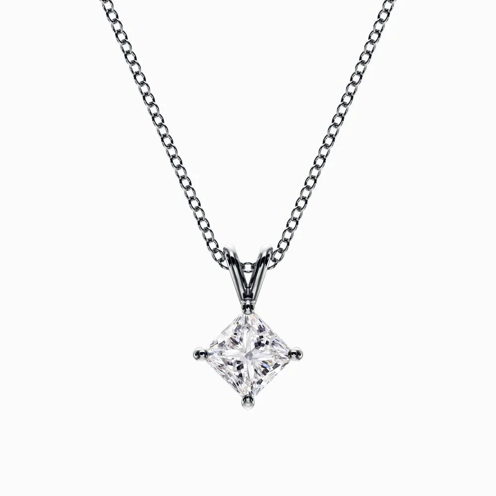 Princess Shape Lab Grown Diamond Pendant D VVS2