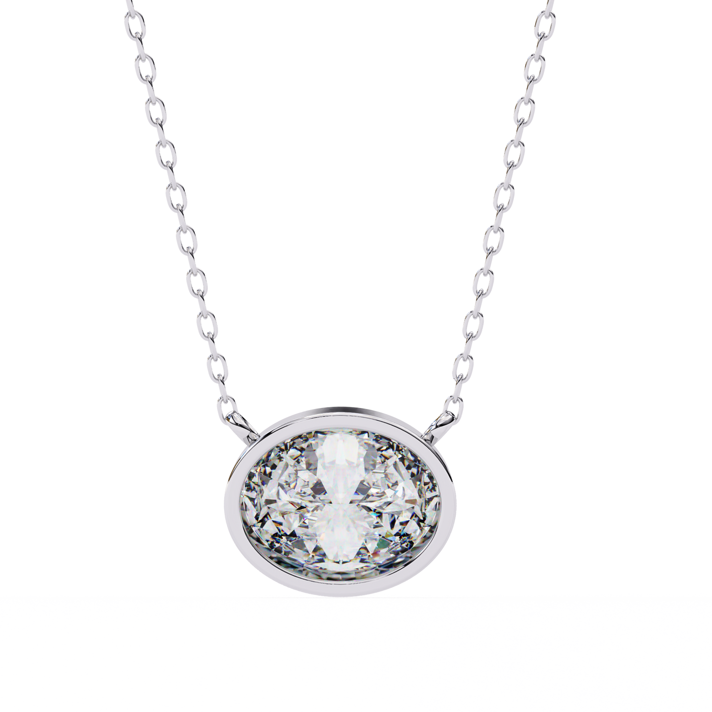 Noble Oval Diamond Pendant