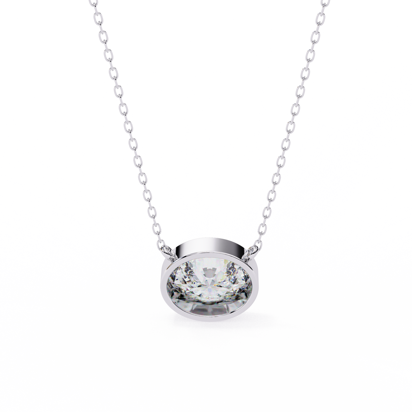 Noble Oval Diamond Pendant