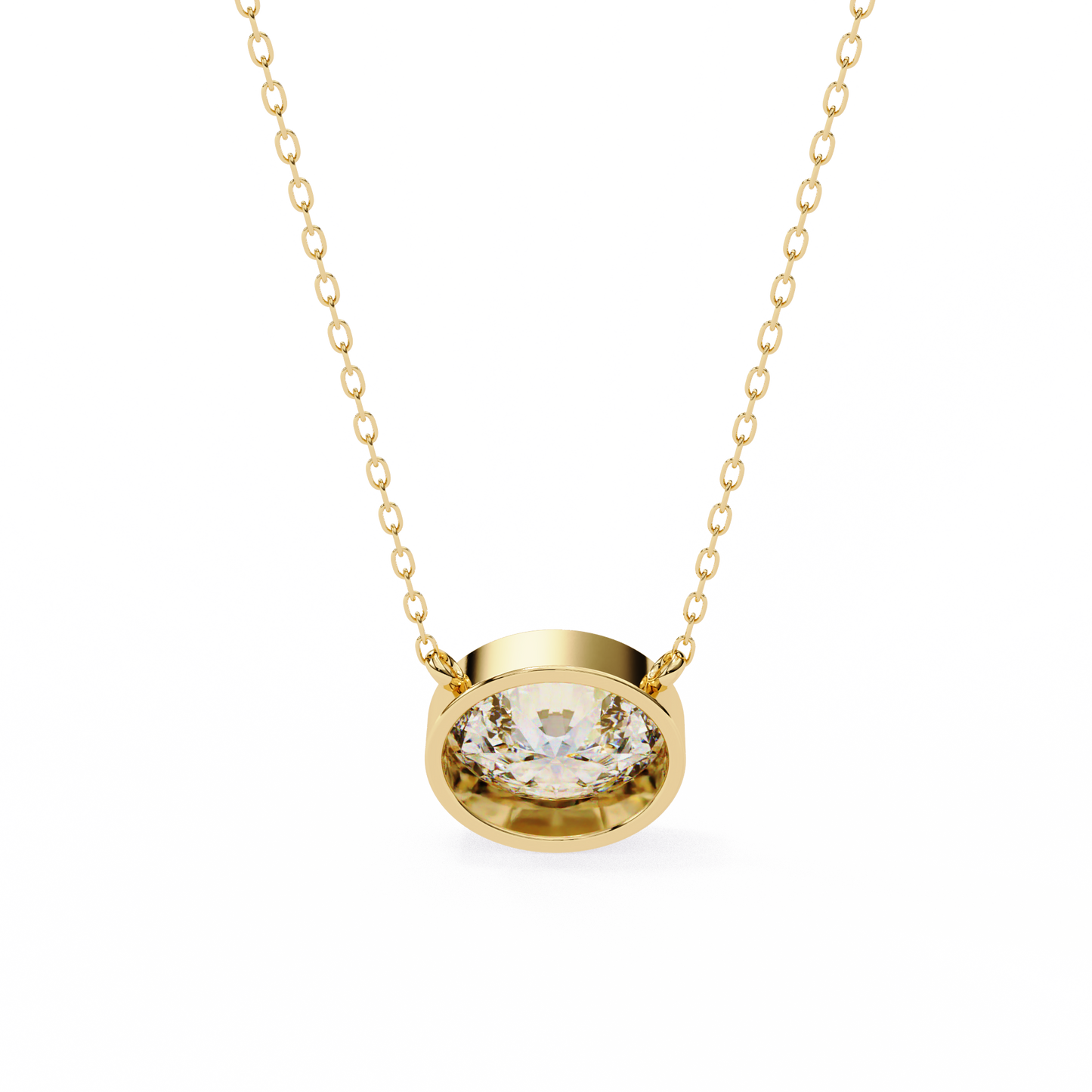 Noble Oval Diamond Pendant