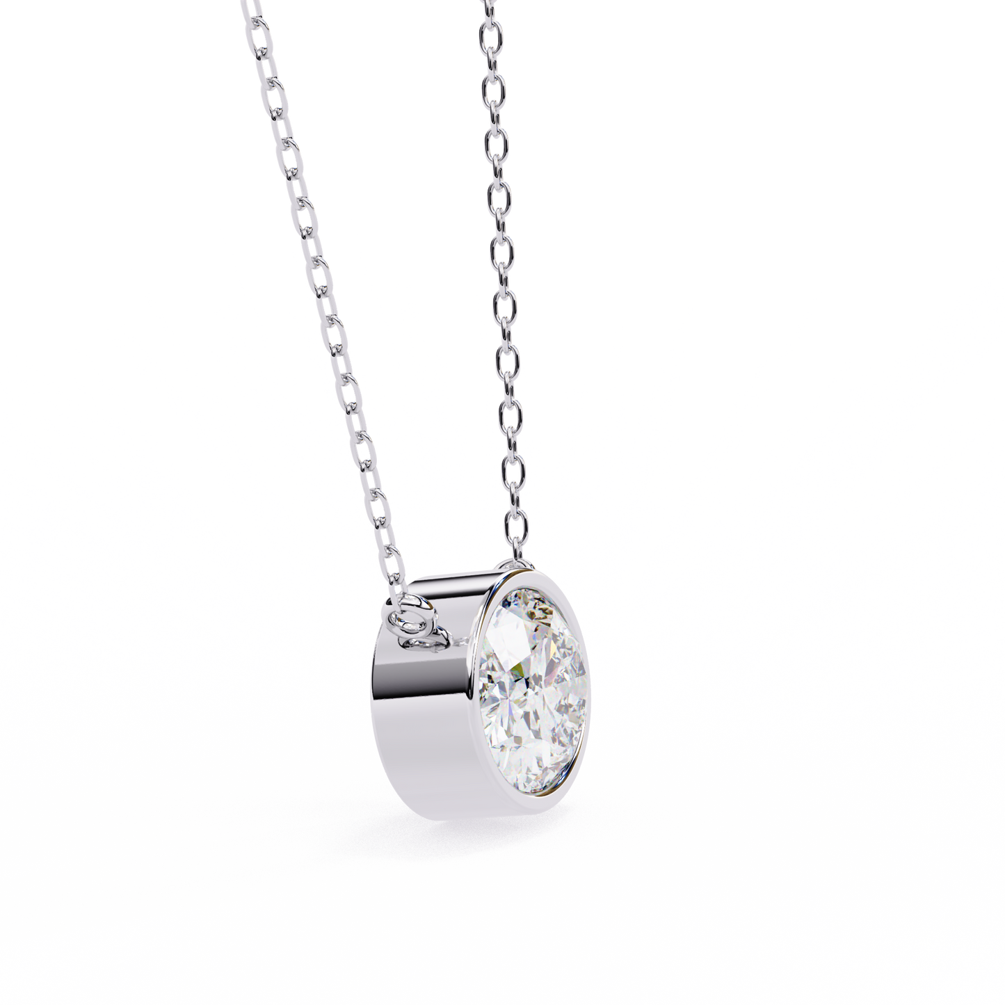 Noble Oval Diamond Pendant