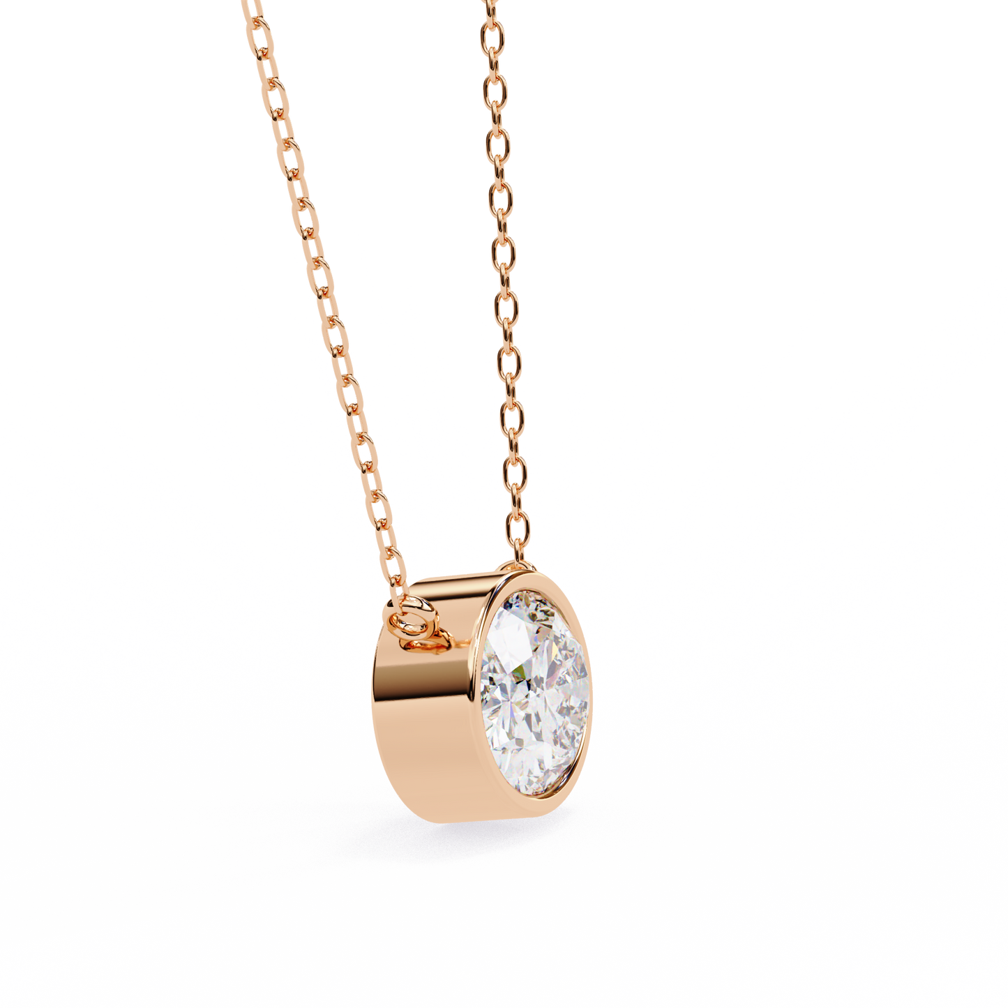 Noble Oval Diamond Pendant