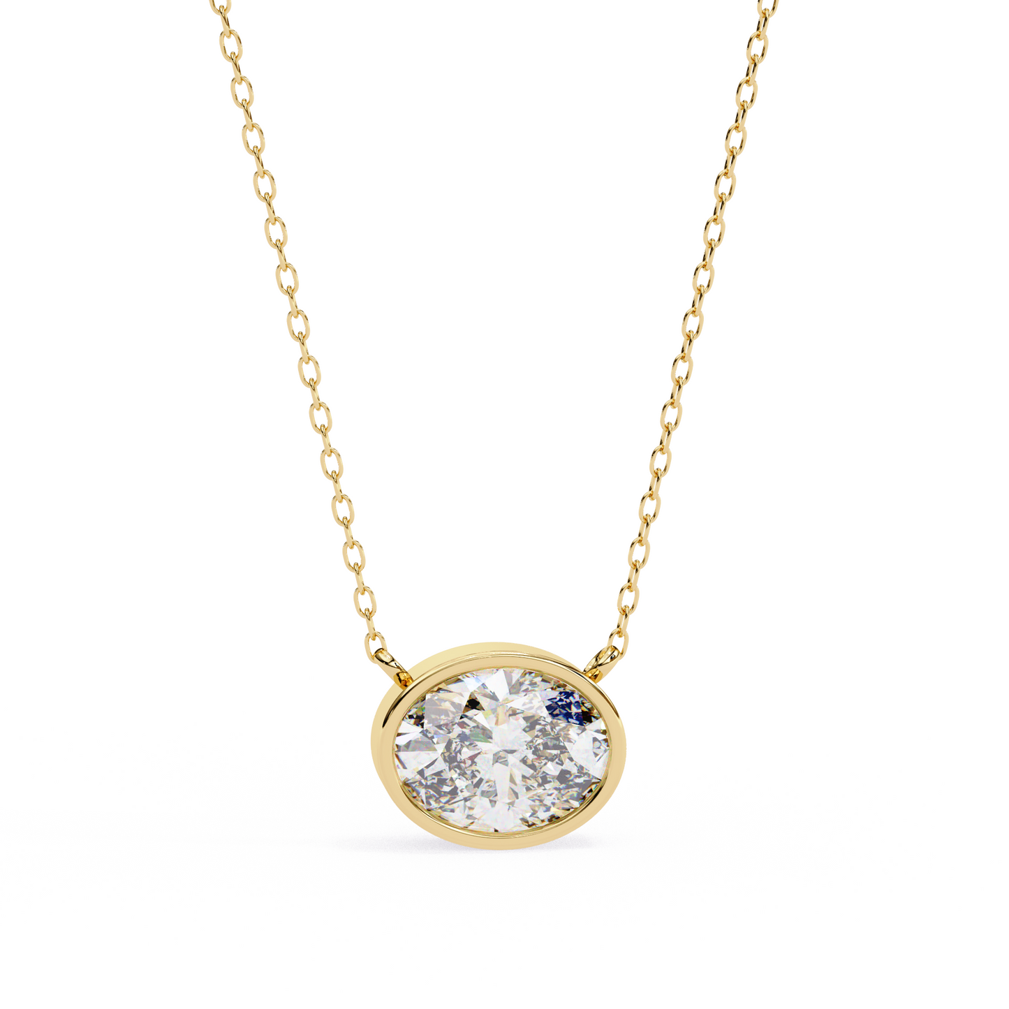Noble Oval Diamond Pendant