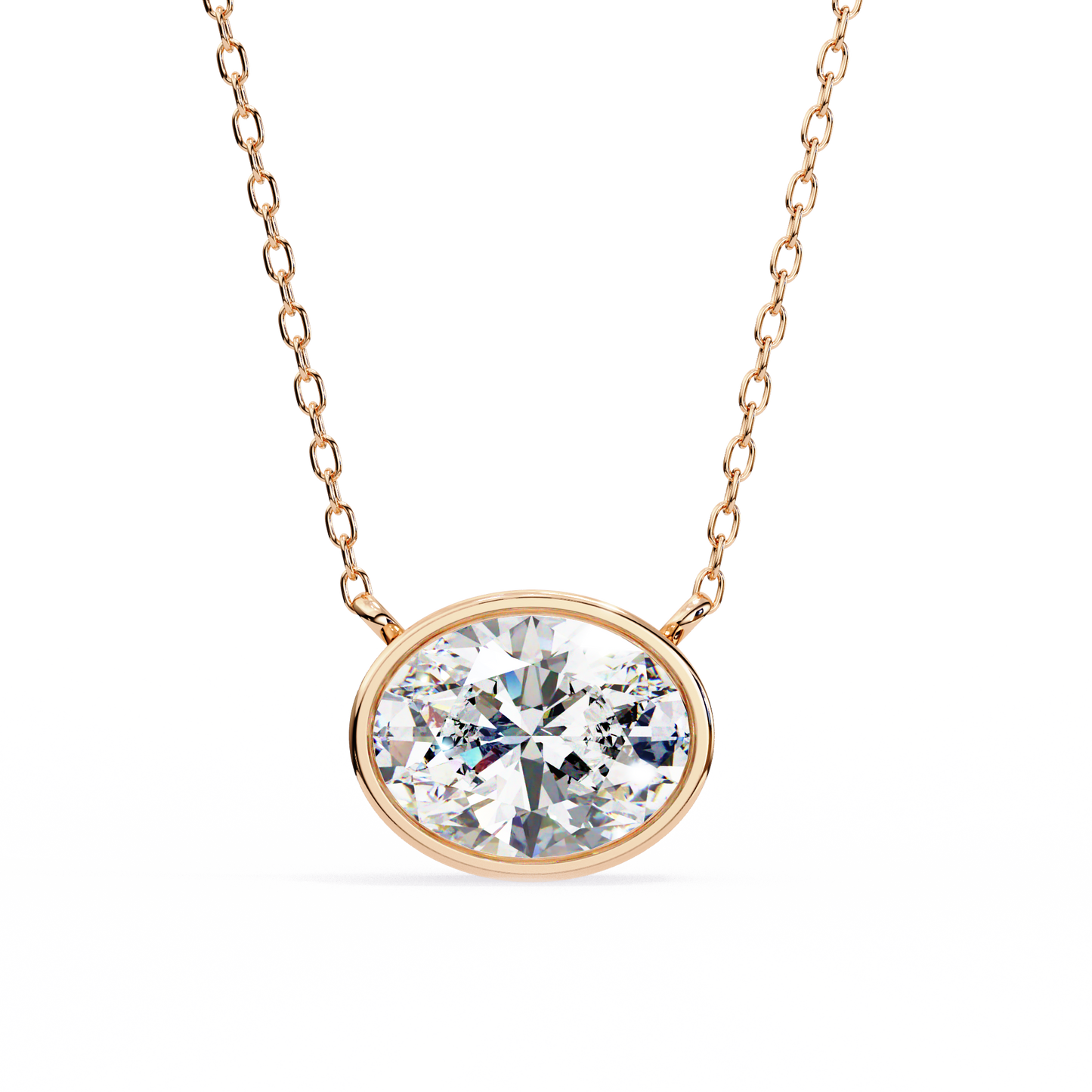 Noble Oval Diamond Pendant