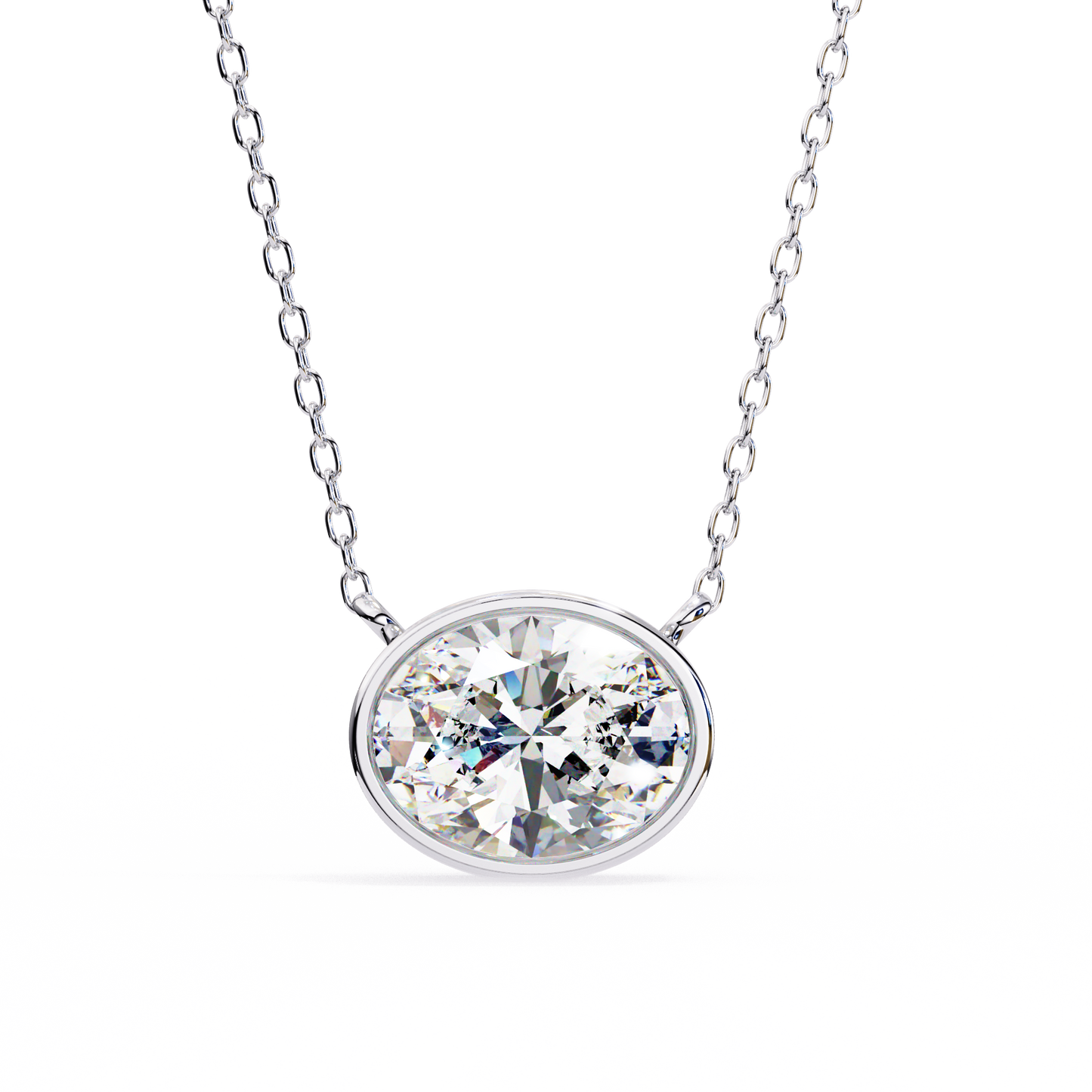 Noble Oval Diamond Pendant