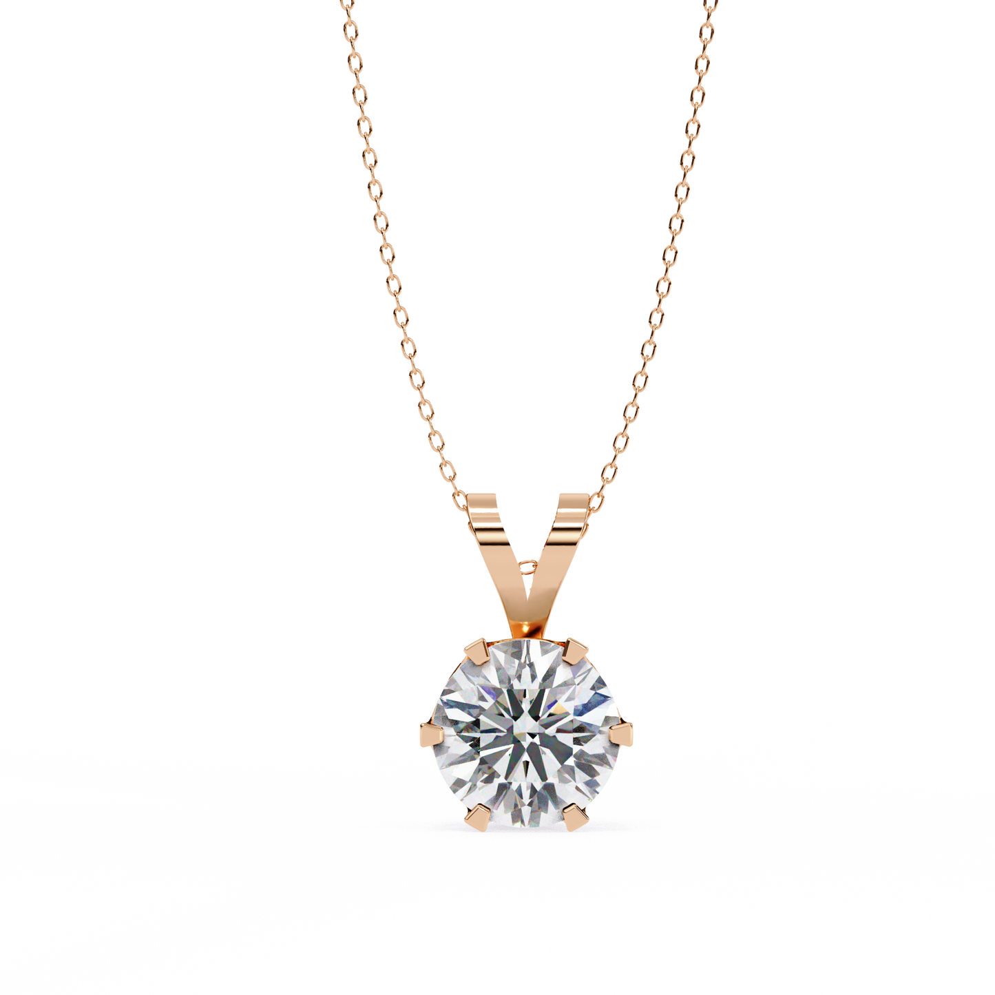 Auric Round Diamond Pendant (Chain Sold Separately)