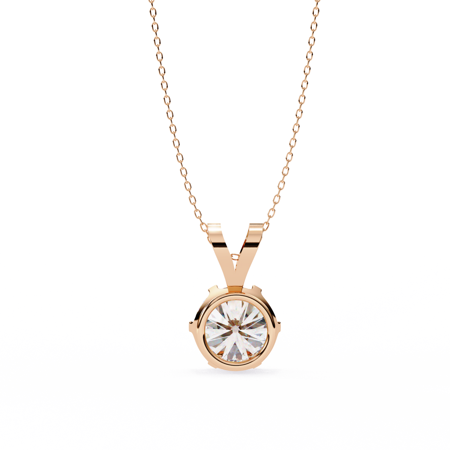 Auric Round Diamond Pendant (Chain Sold Separately)