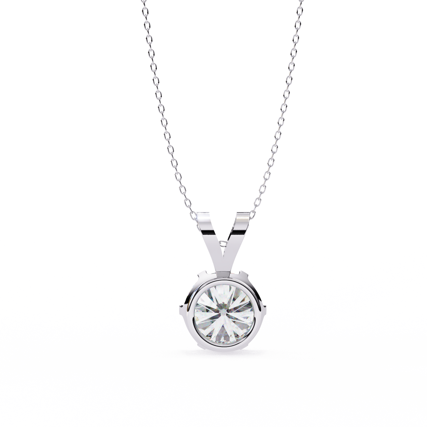 Auric Round Diamond Pendant (Chain Sold Separately)