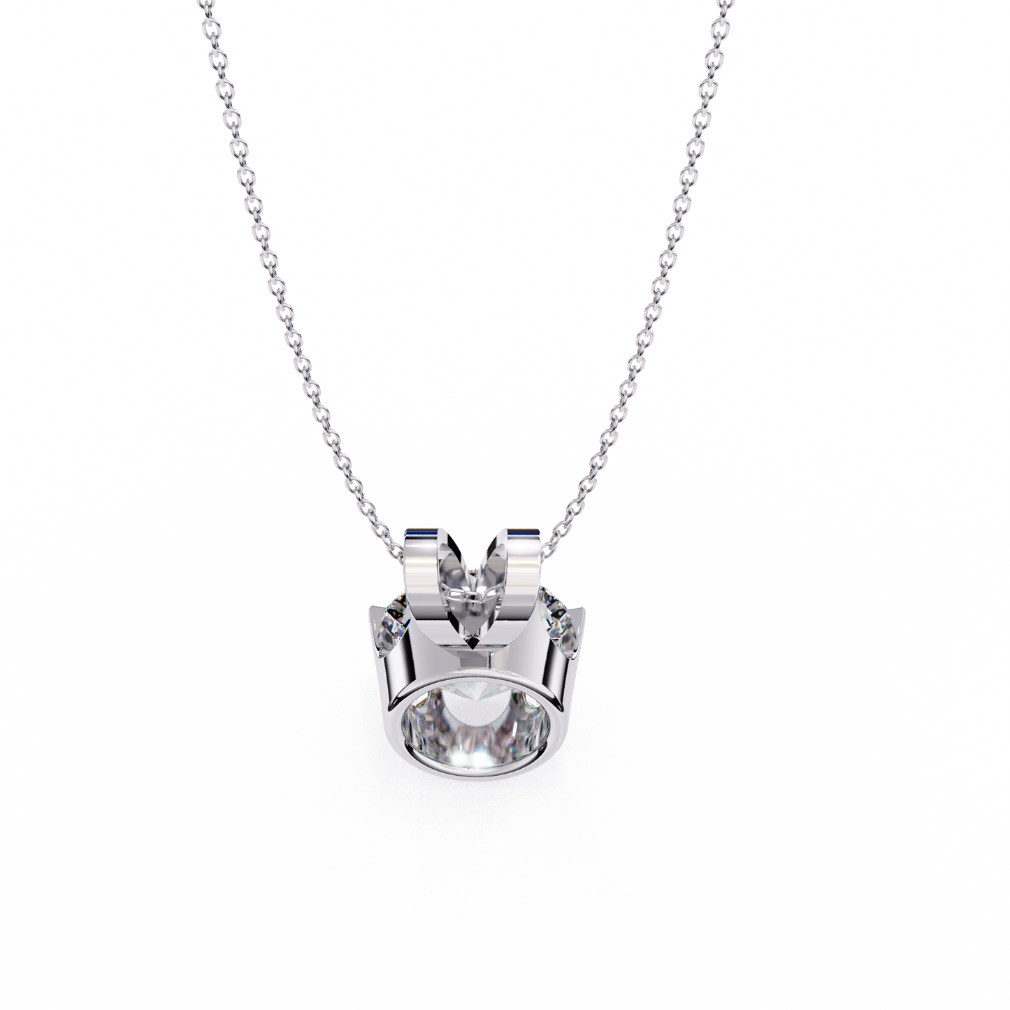 Auric Round Diamond Pendant (Chain Sold Separately)