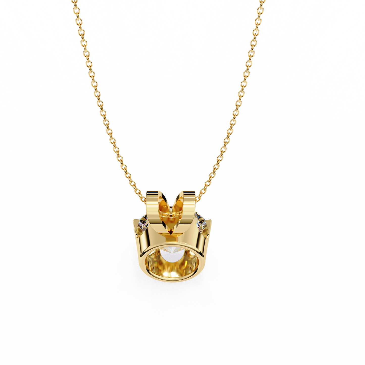 Auric Round Diamond Pendant (Chain Sold Separately)